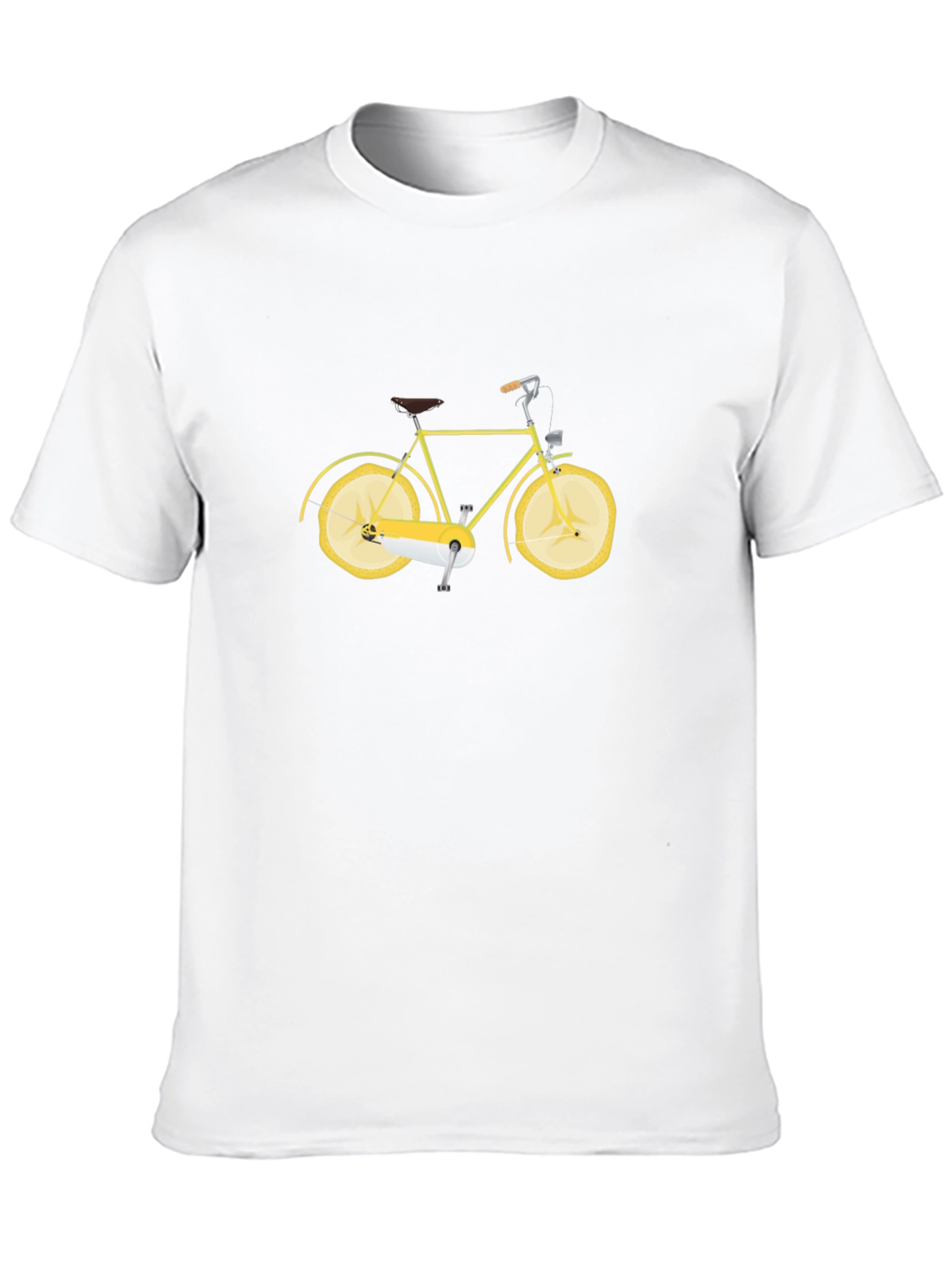 Lemon Bicycle Graphic Tee - Stylish Black T-Shirt