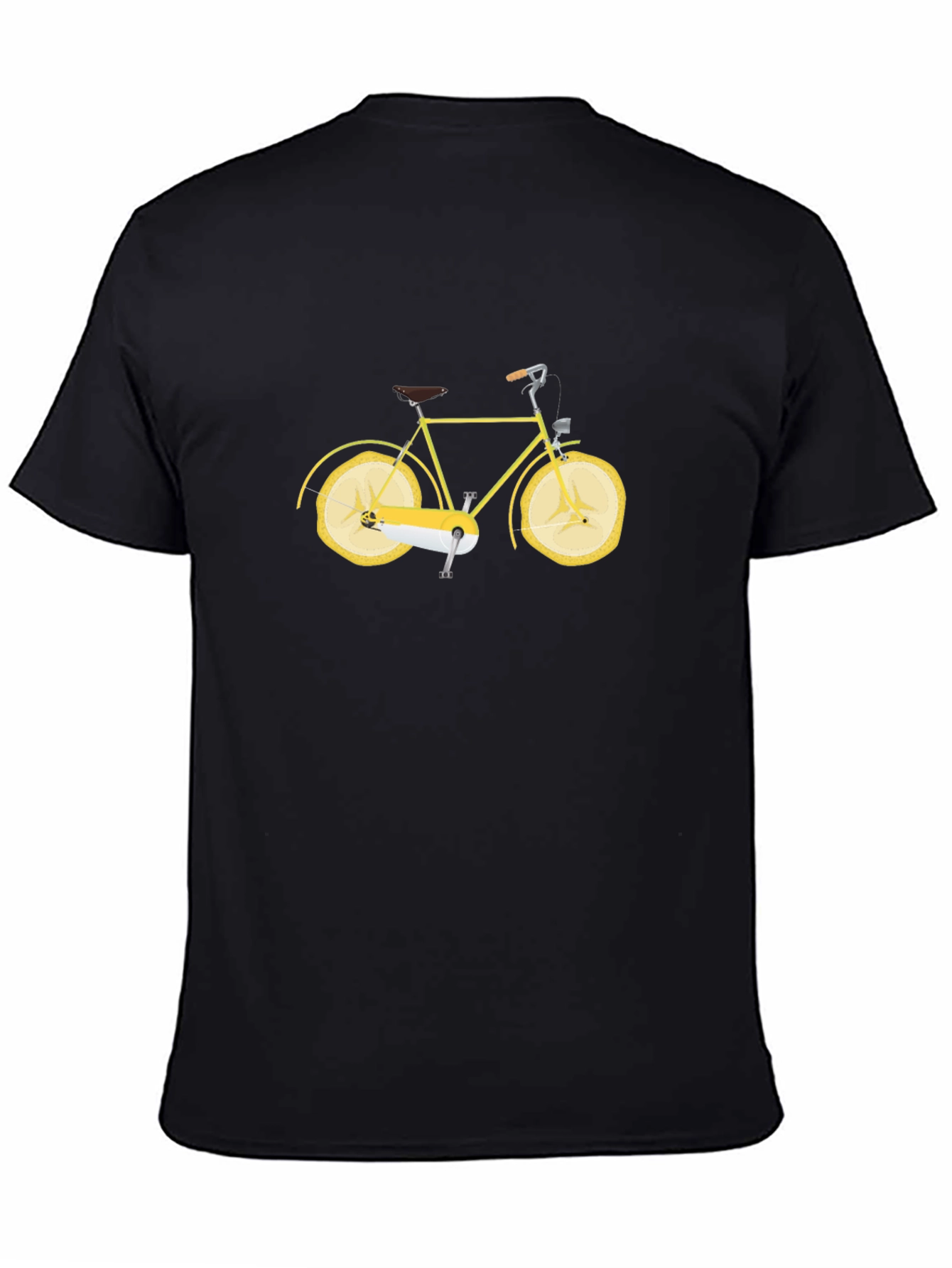 Lemon Bicycle Graphic Tee - Stylish Black T-Shirt