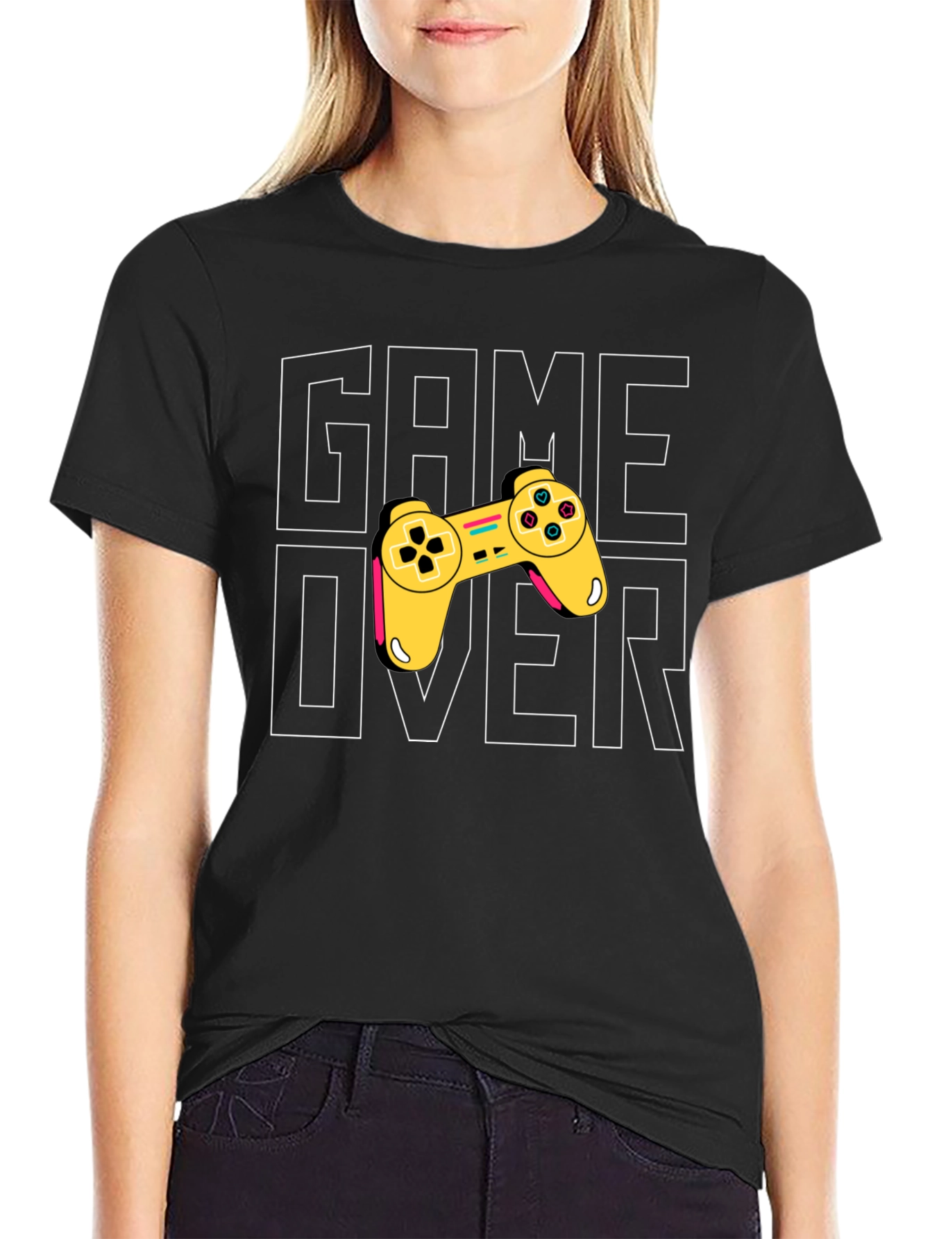 Game Over Graphic Print Tee - Gamer Style