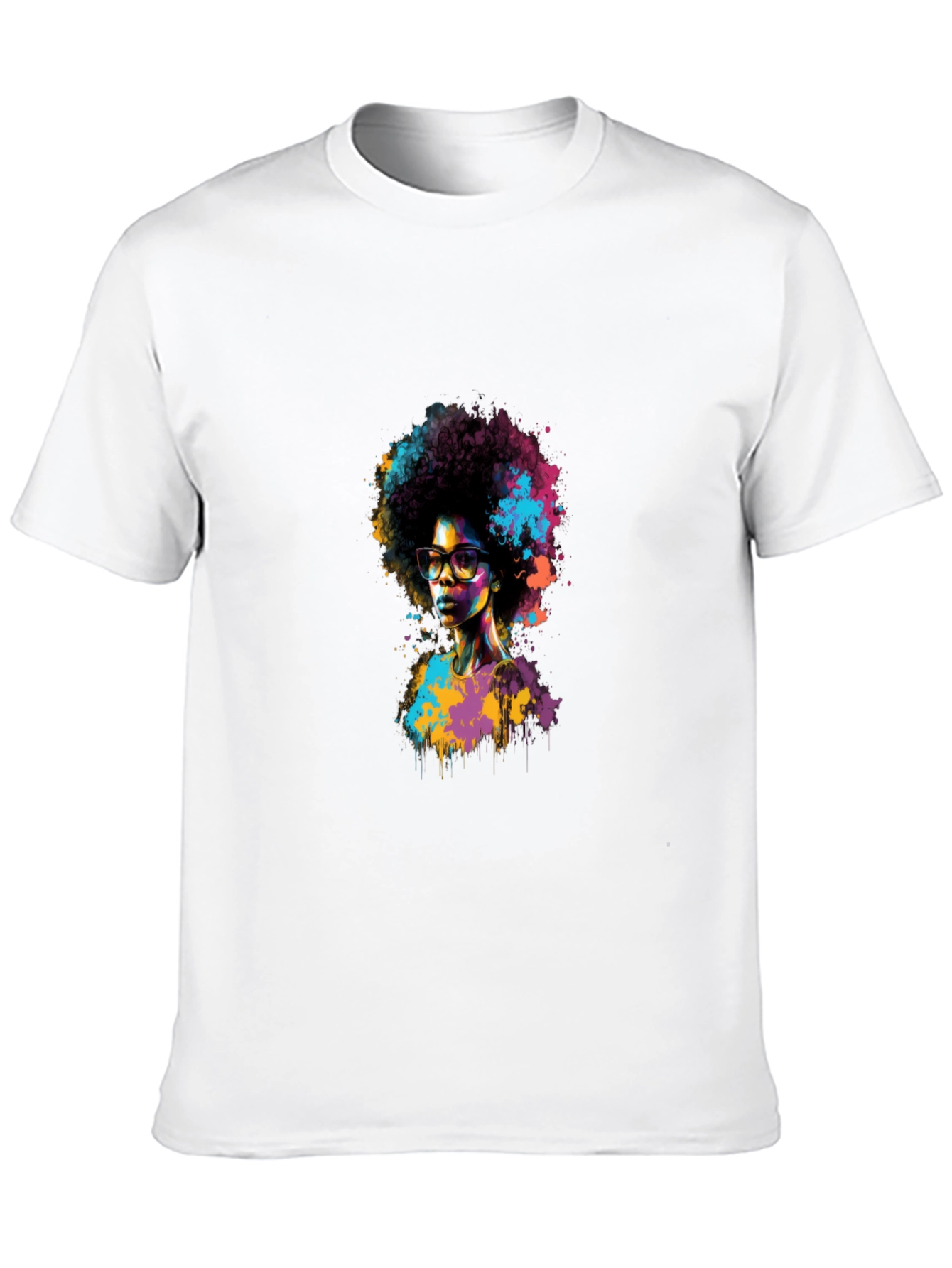 Afro Art Graphic Tee - Stylish Black T-Shirt