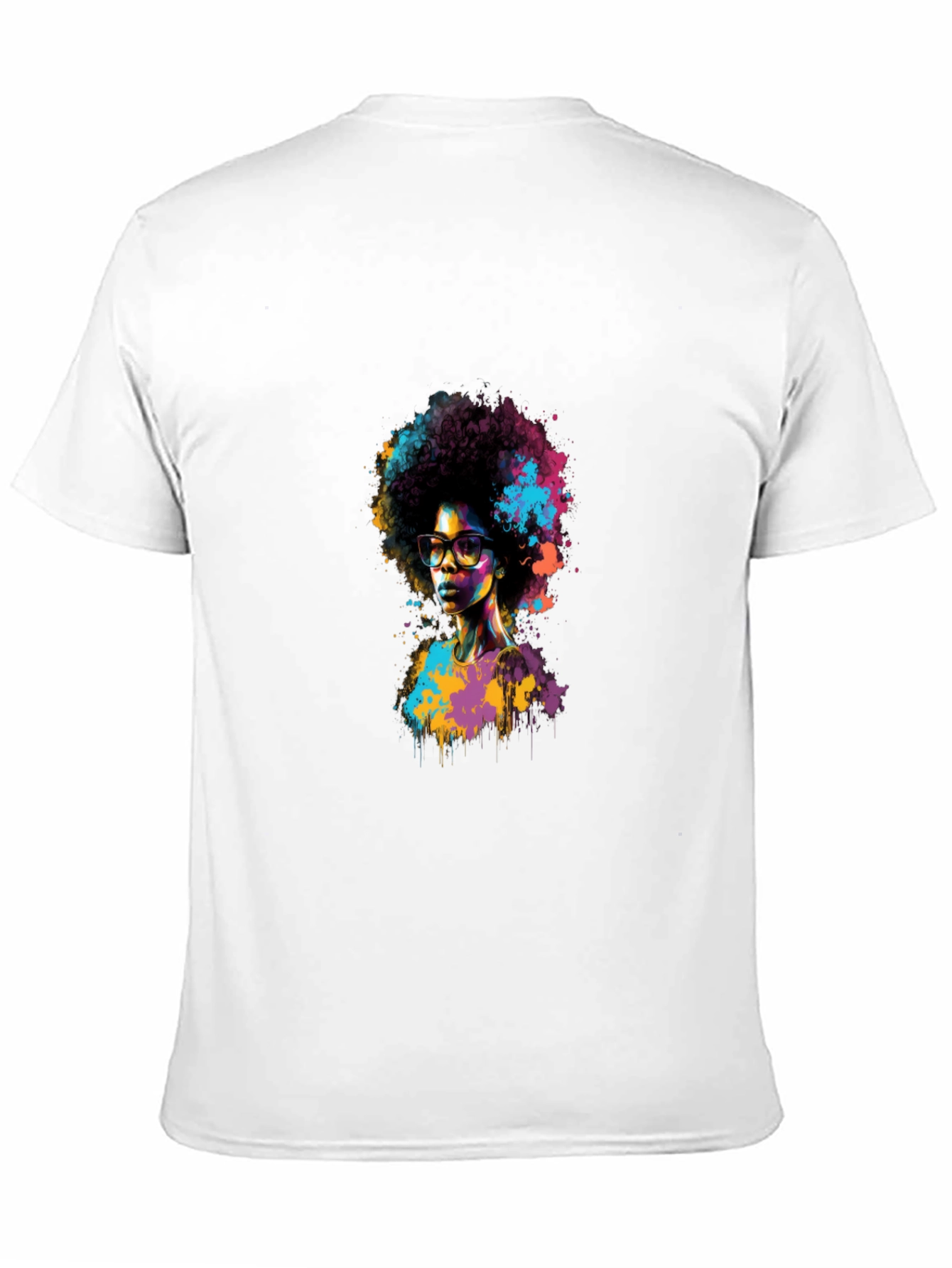 Afro Art Graphic Tee - Stylish Black T-Shirt