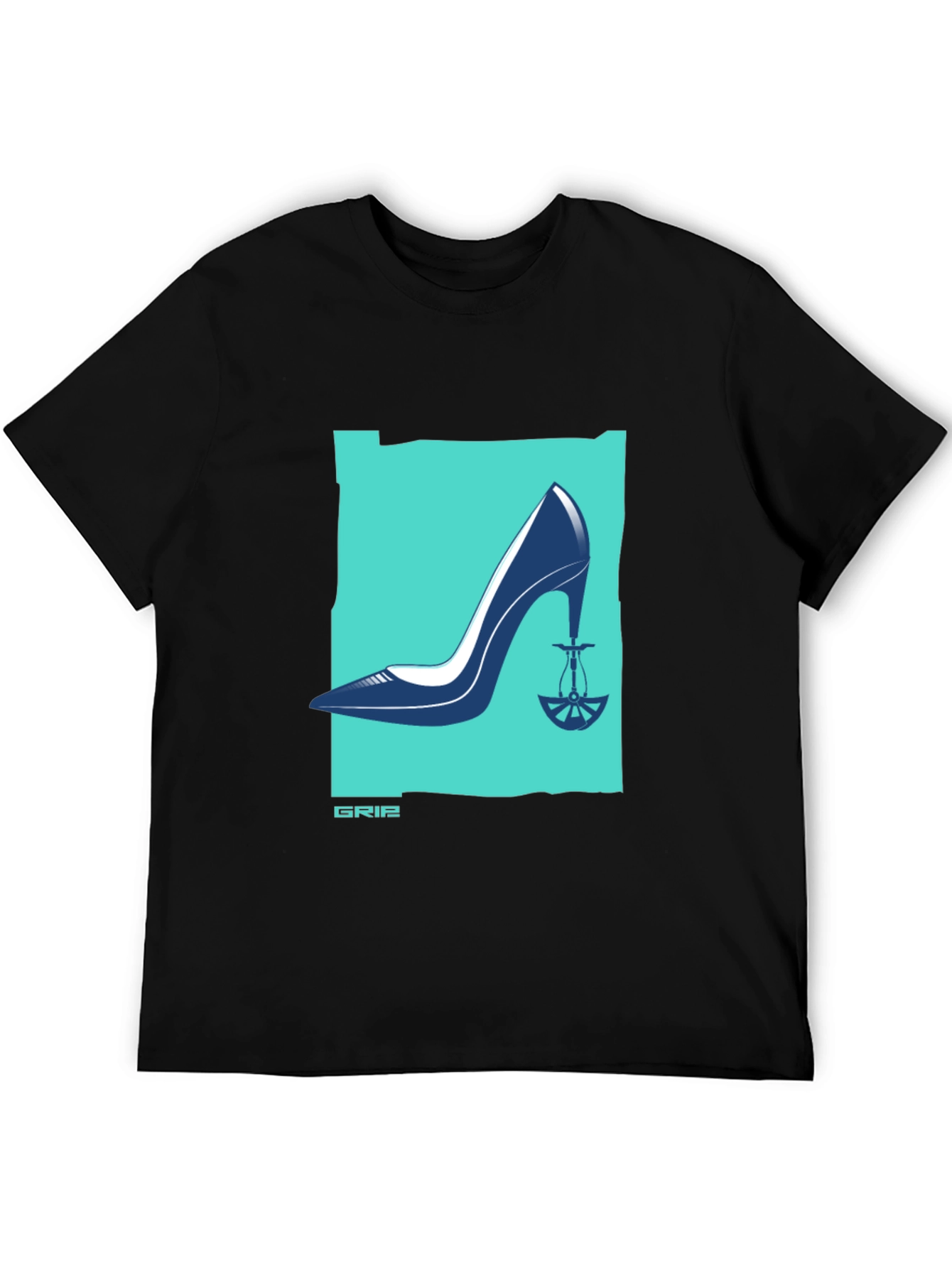 Stylish Graphic T-Shirt - High Heel Hookah Design