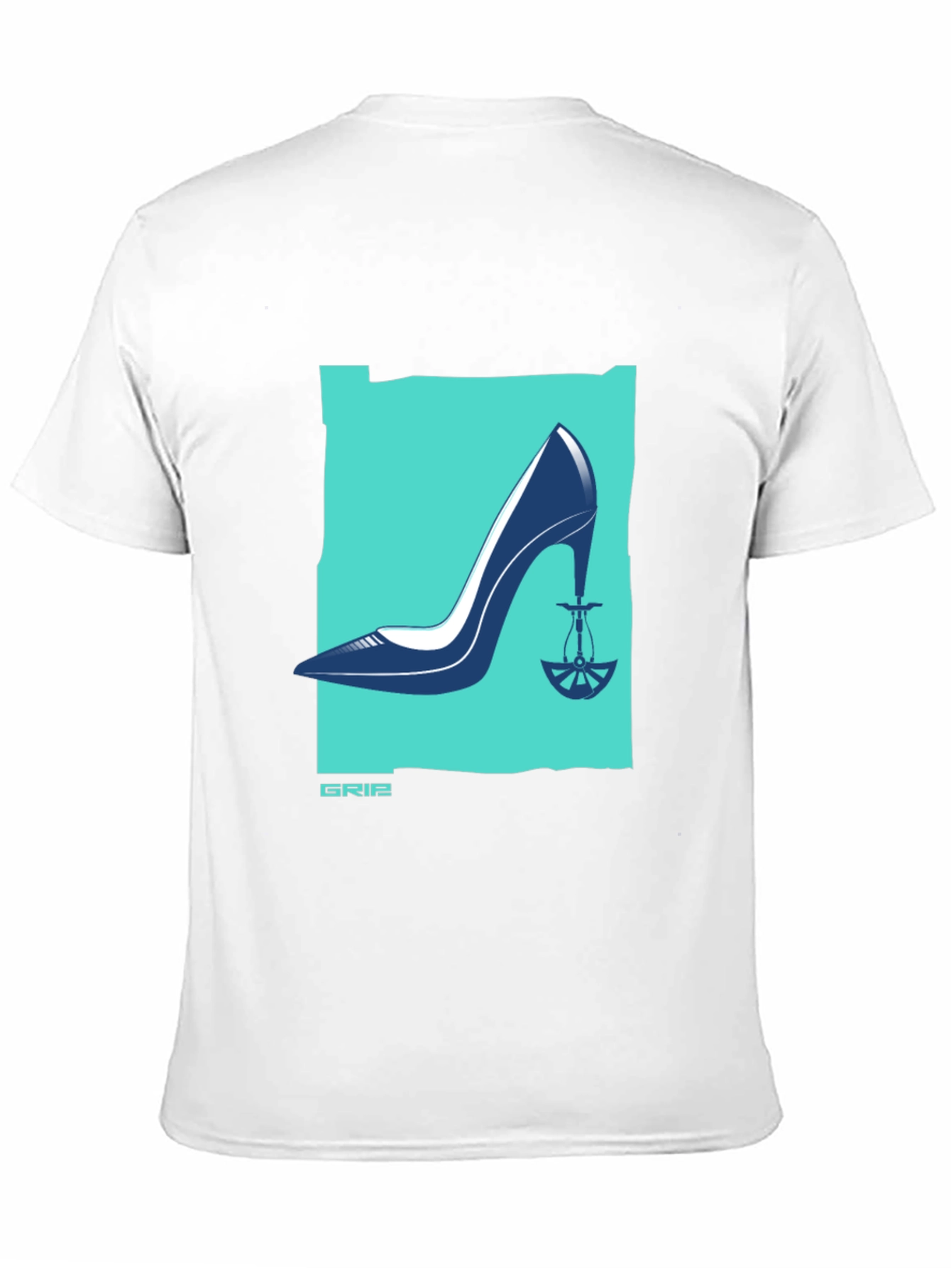 Stylish Graphic T-Shirt - High Heel Hookah Design
