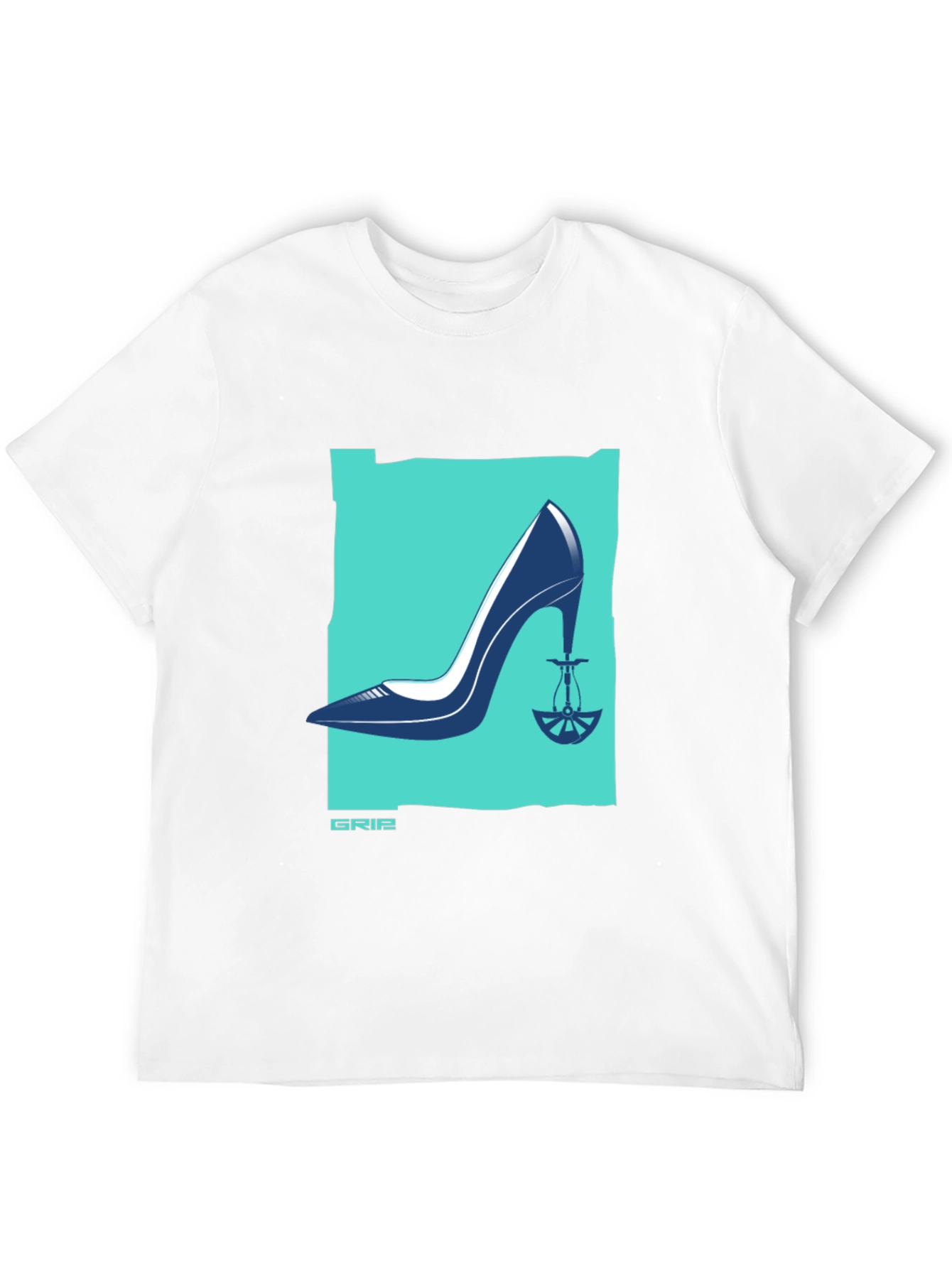 Stylish Graphic T-Shirt - High Heel Hookah Design