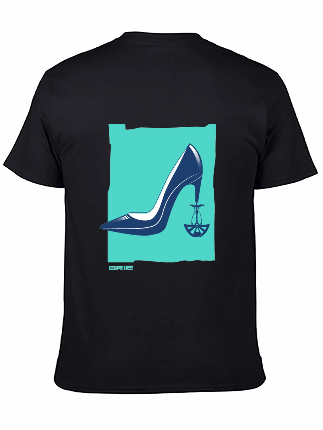 Stylish Graphic T-Shirt - High Heel Hookah Design