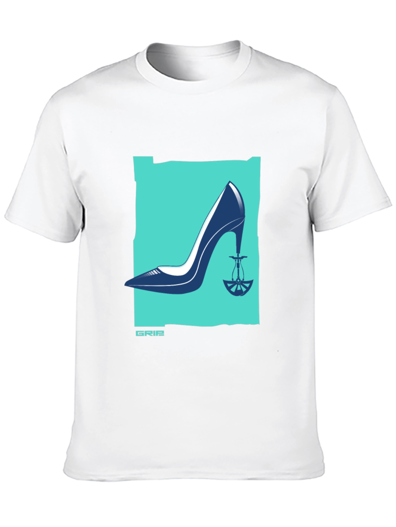 Stylish Graphic T-Shirt - High Heel Hookah Design