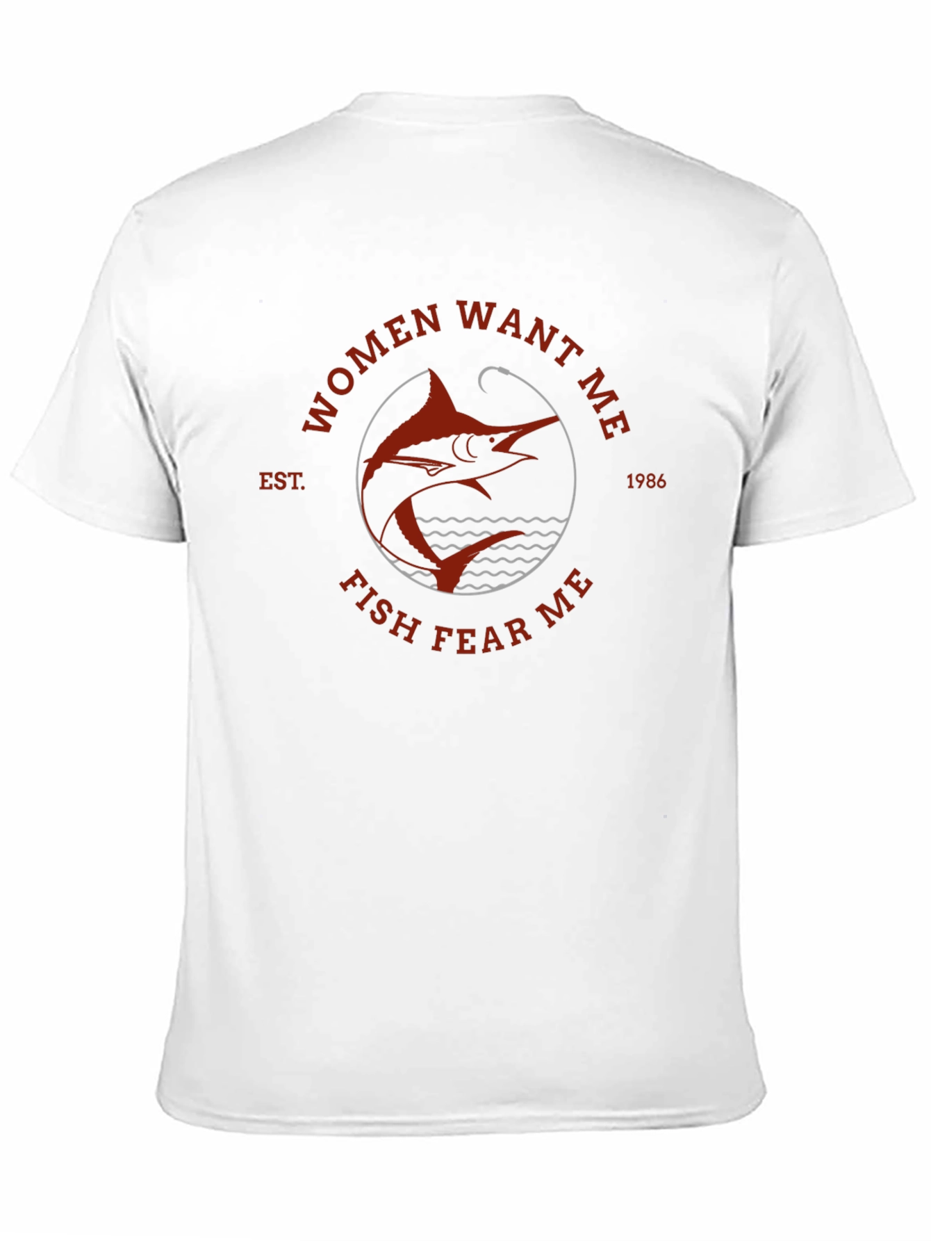 Women Want Me Fish Fear Me Black T-Shirt