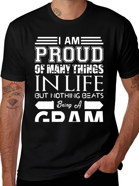 Proud Gram T-Shirt - Black Cotton