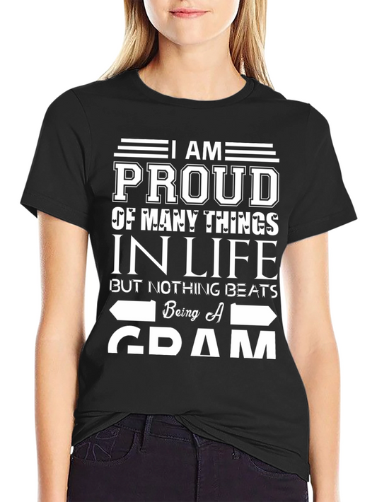 Proud Gram T-Shirt - Black Cotton