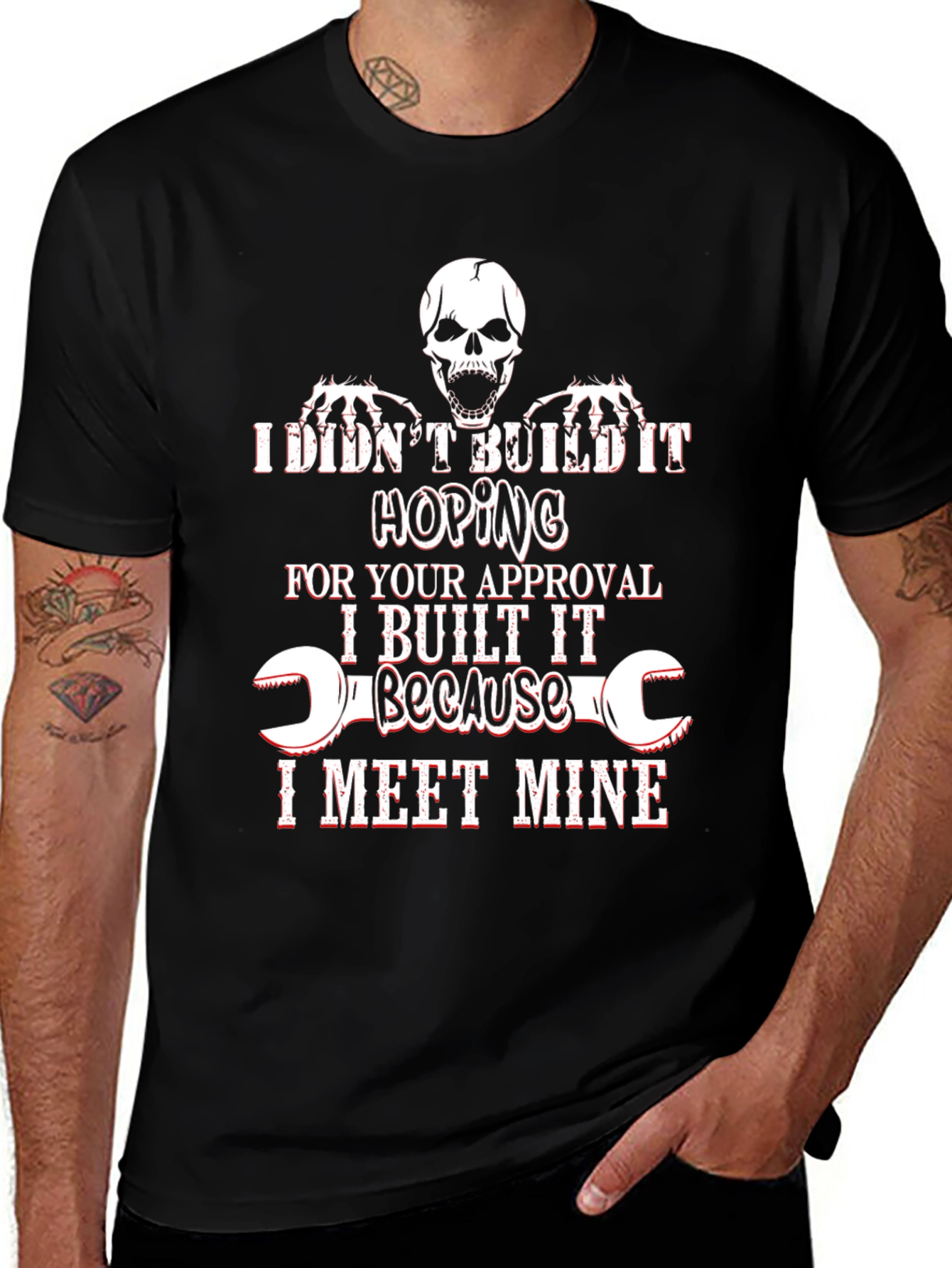 Humorous I Meet Mine Graphic Tee