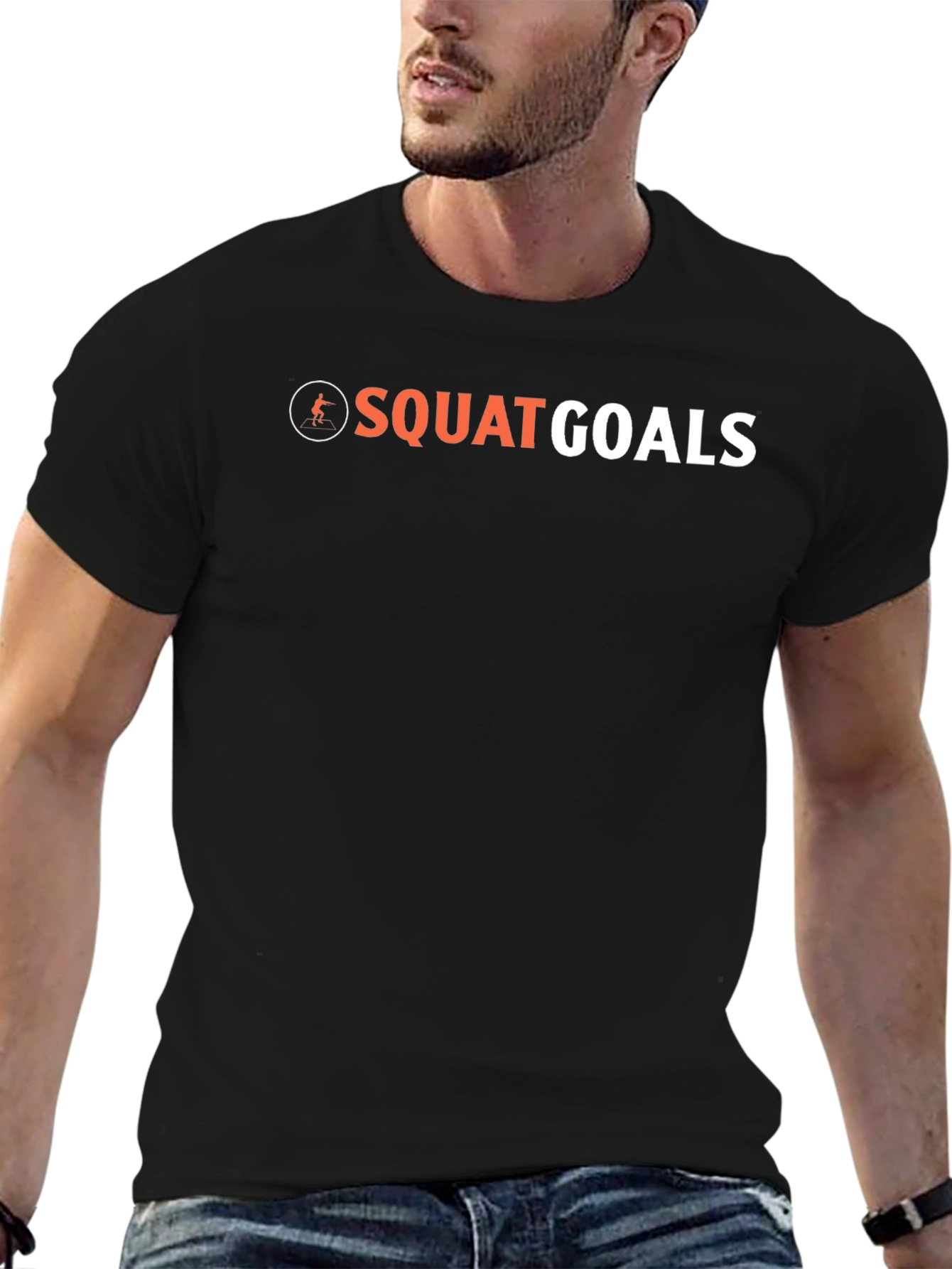 Squat Goals Graphic Tee - Black Fitness Shirt