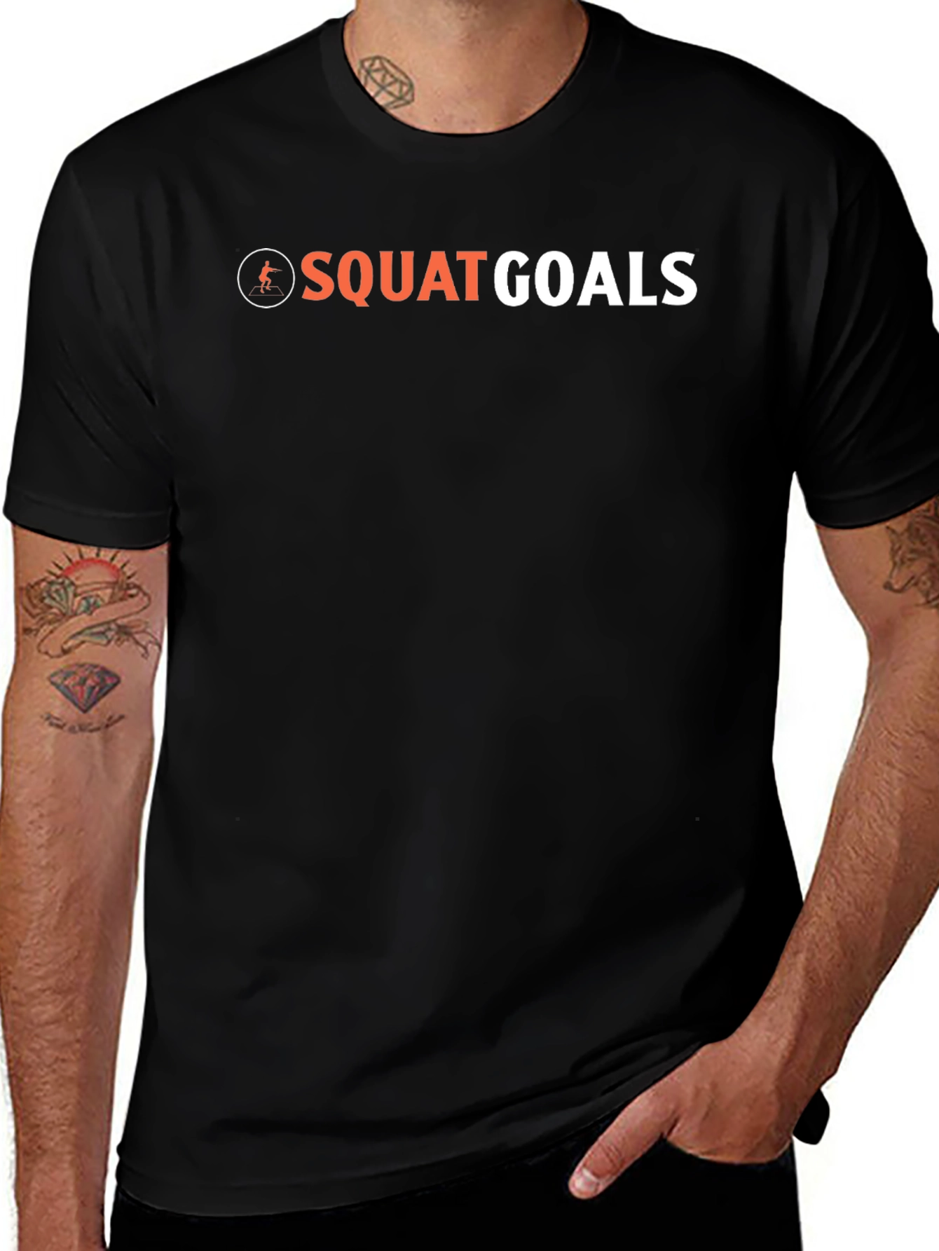 Squat Goals Graphic Tee - Black Fitness Shirt