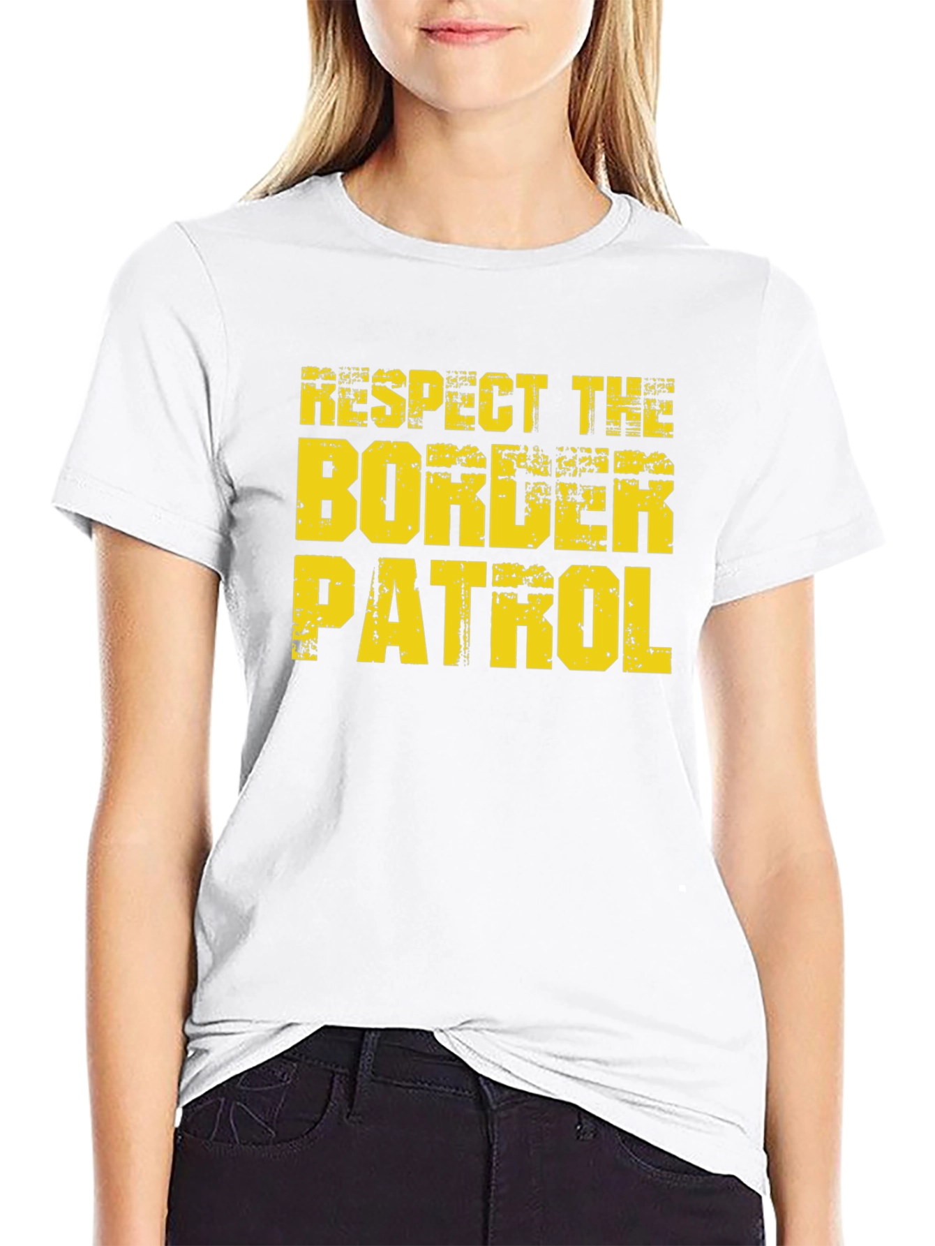 Respect Border Patrol Graphic Tee - Black