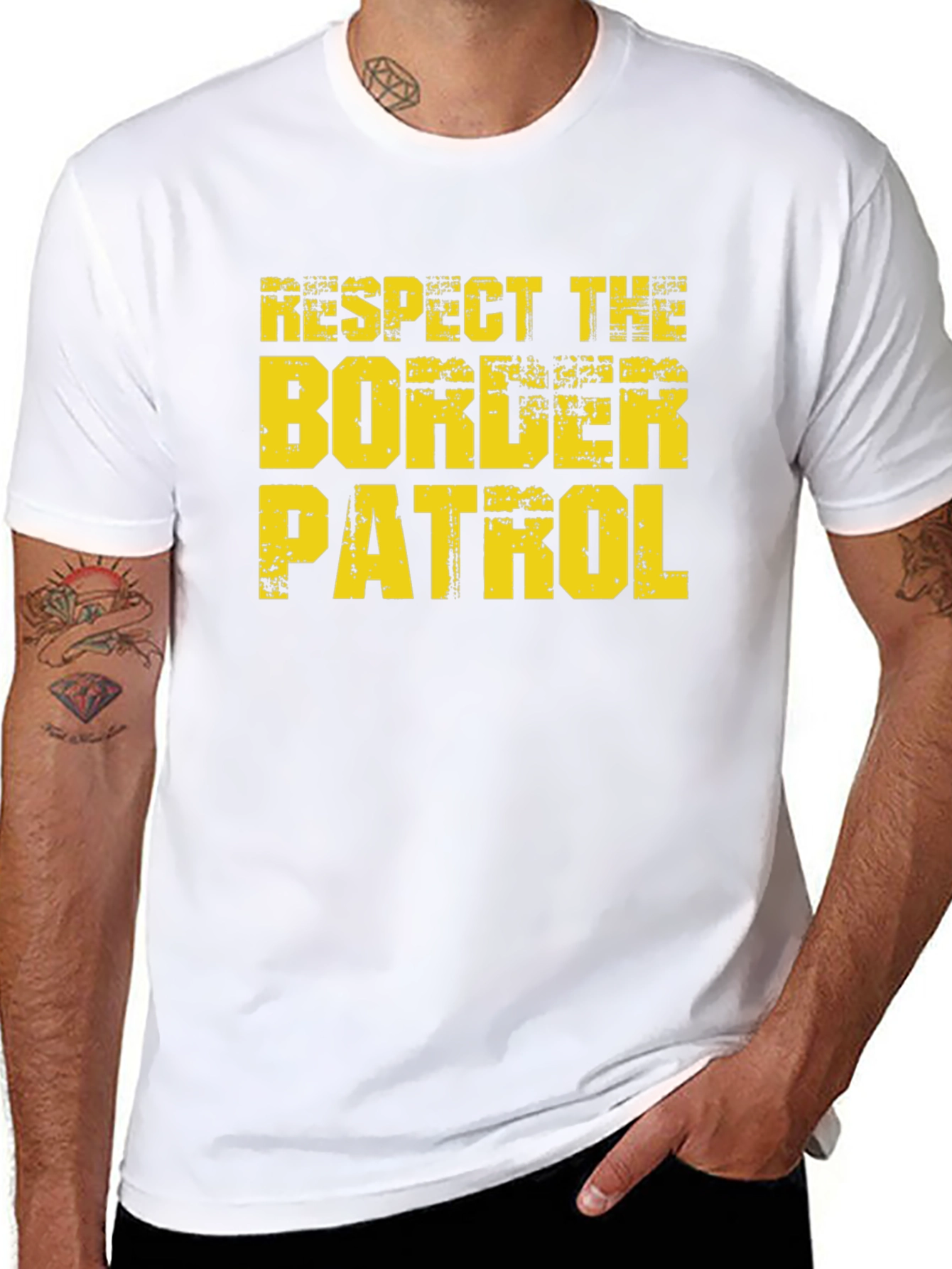 Respect Border Patrol Graphic Tee - Black