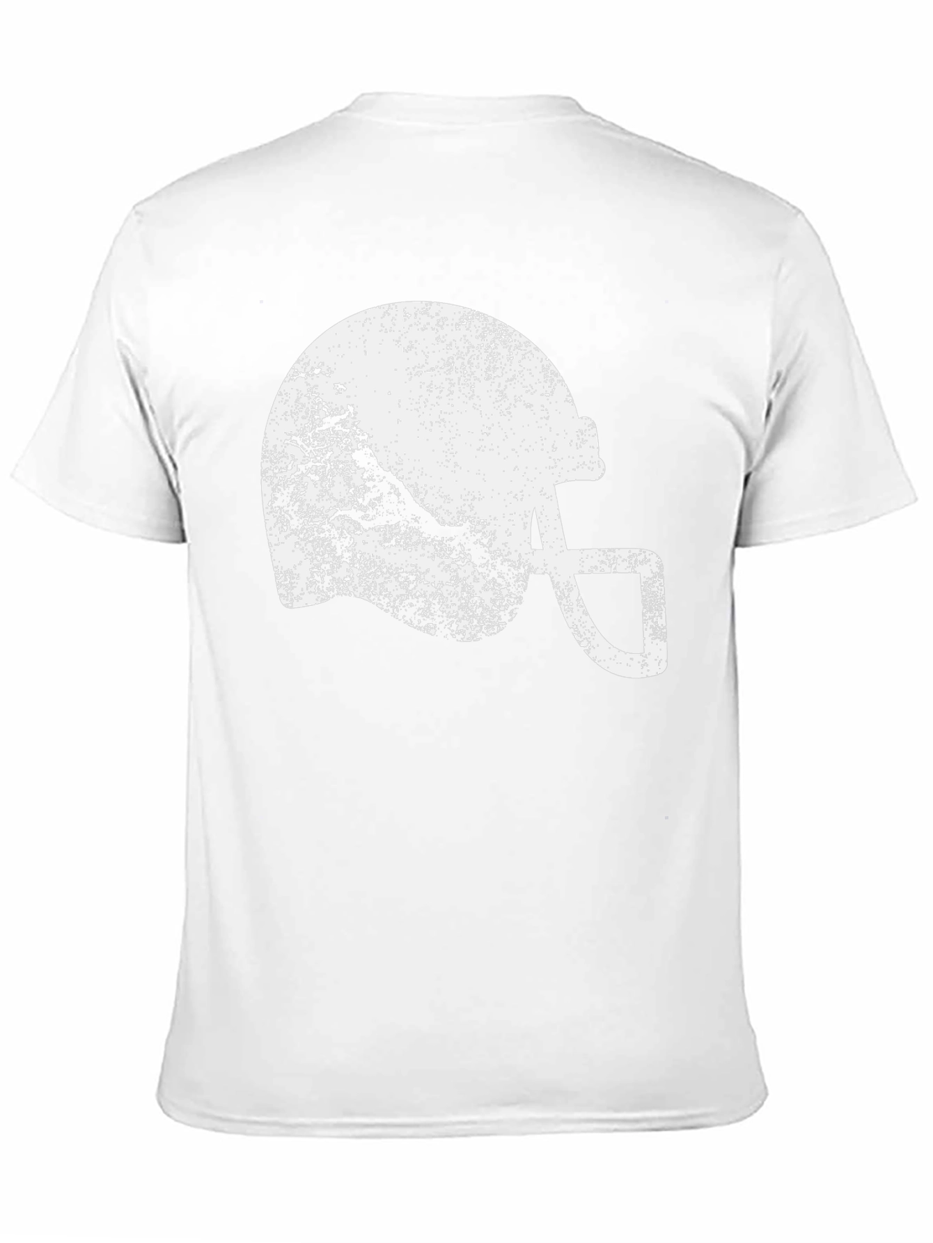 Distressed Football Helmet Graphic Tee - Black