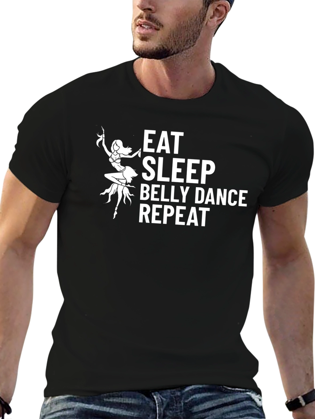 Eat Sleep Belly Dance Repeat Graphic Tee
