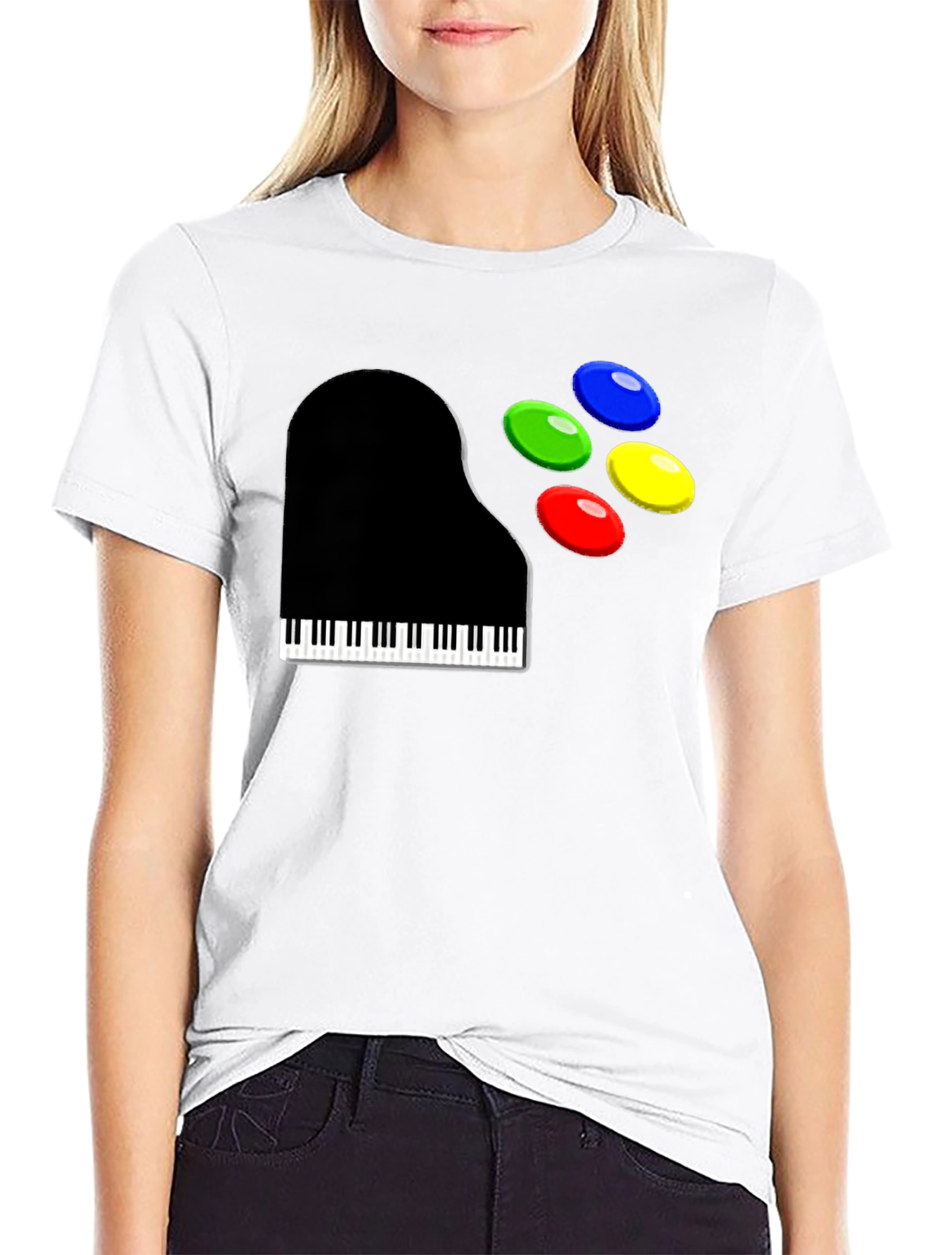 Piano and Game Controller T-Shirt