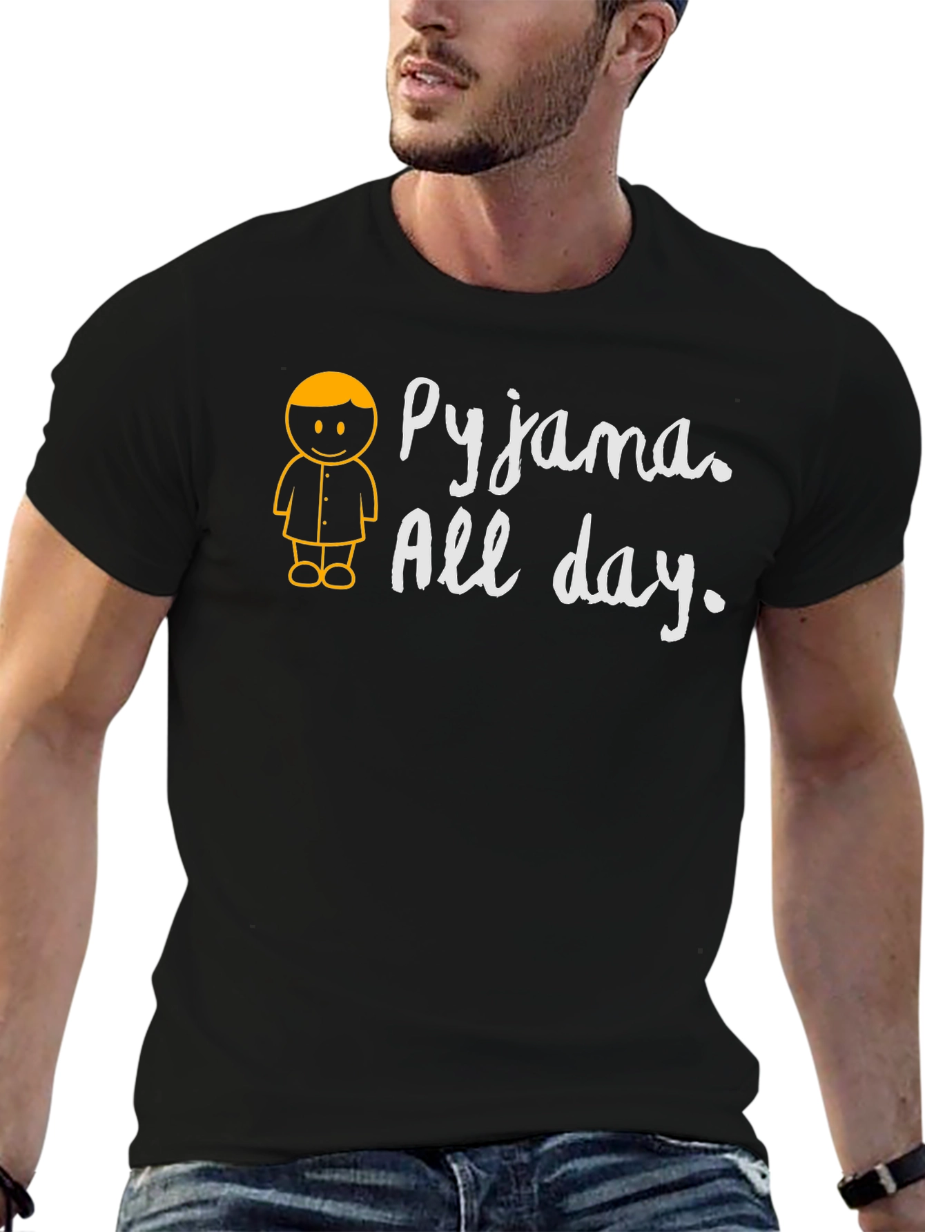 Pajama All Day Graphic Tee - Mens Black T-Shirt