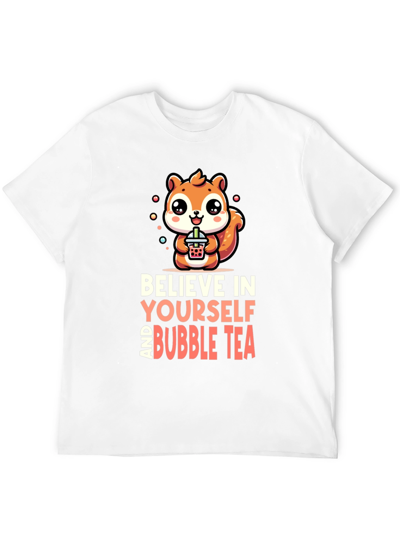 Believe In Yourself & Bubble Tea Black T-Shirt