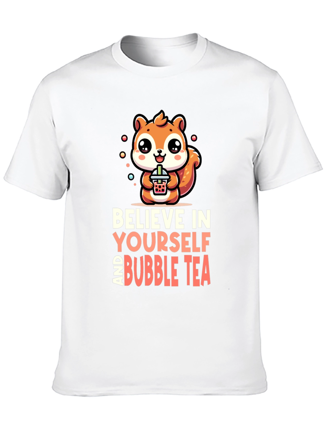 Believe In Yourself & Bubble Tea Black T-Shirt