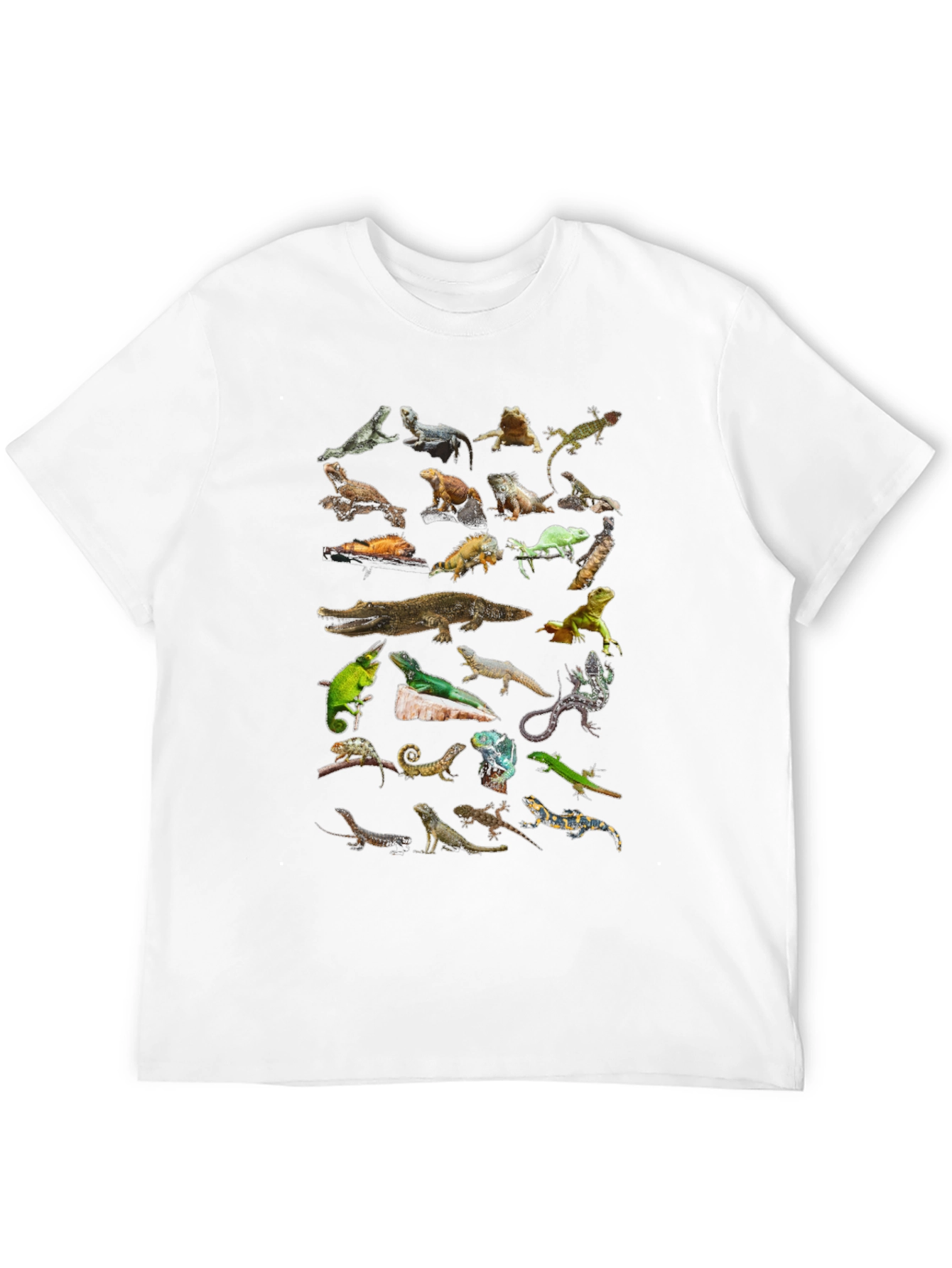 Reptile Collage T-Shirt - Unique Lizard Design