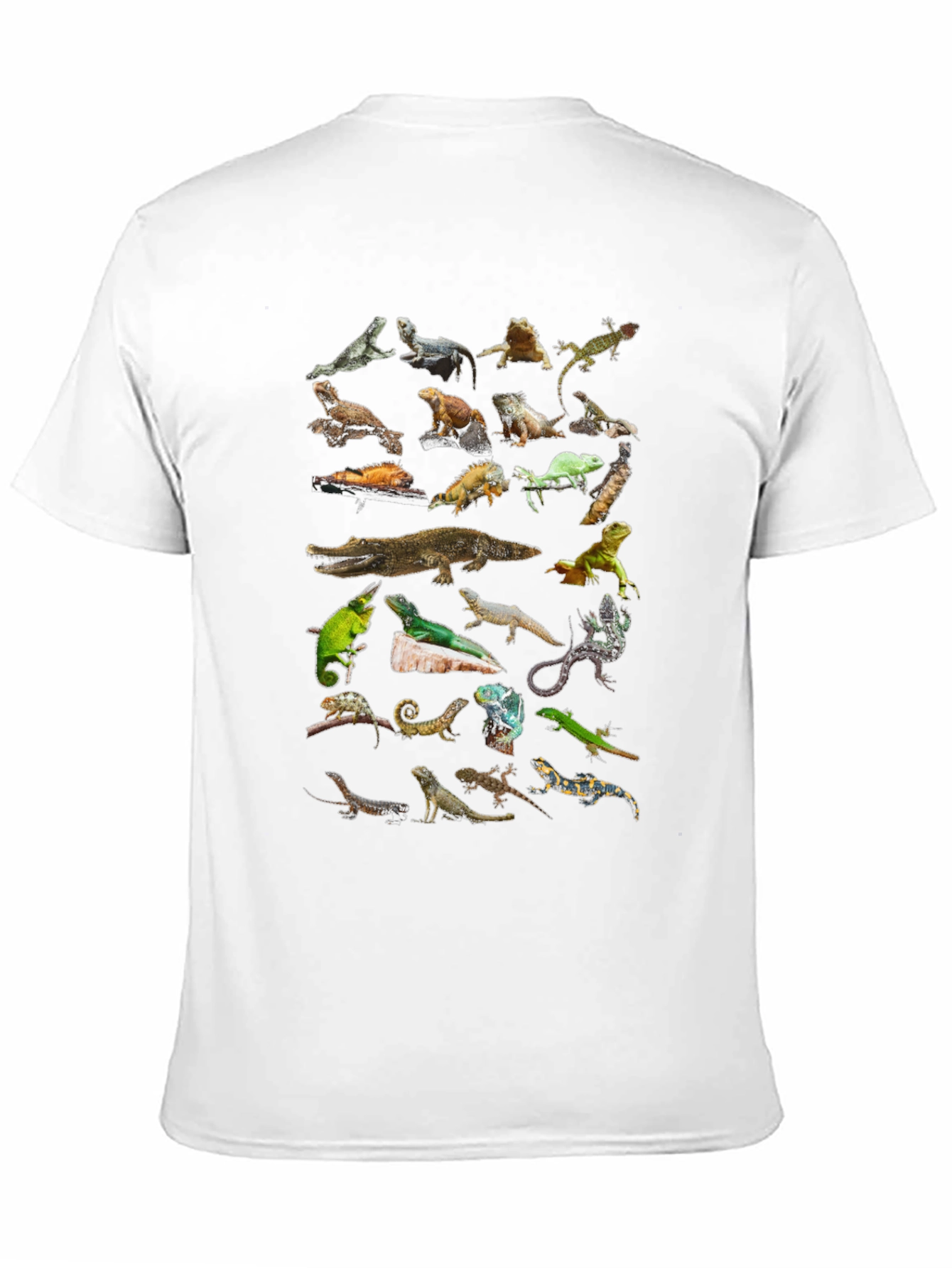 Reptile Collage T-Shirt - Unique Lizard Design