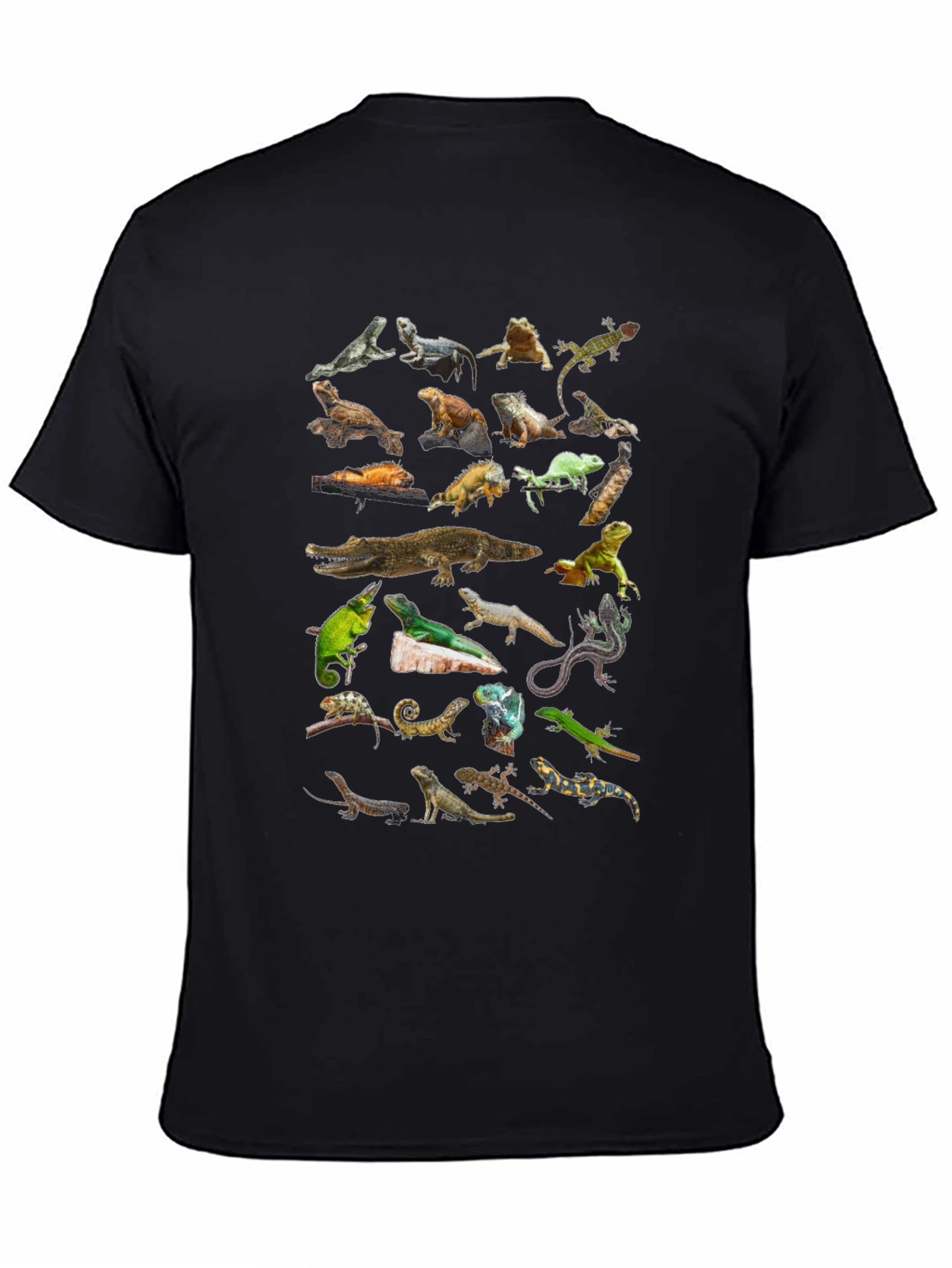 Reptile Collage T-Shirt - Unique Lizard Design