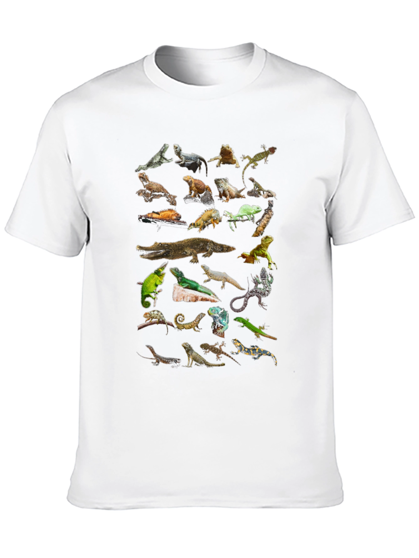 Reptile Collage T-Shirt - Unique Lizard Design