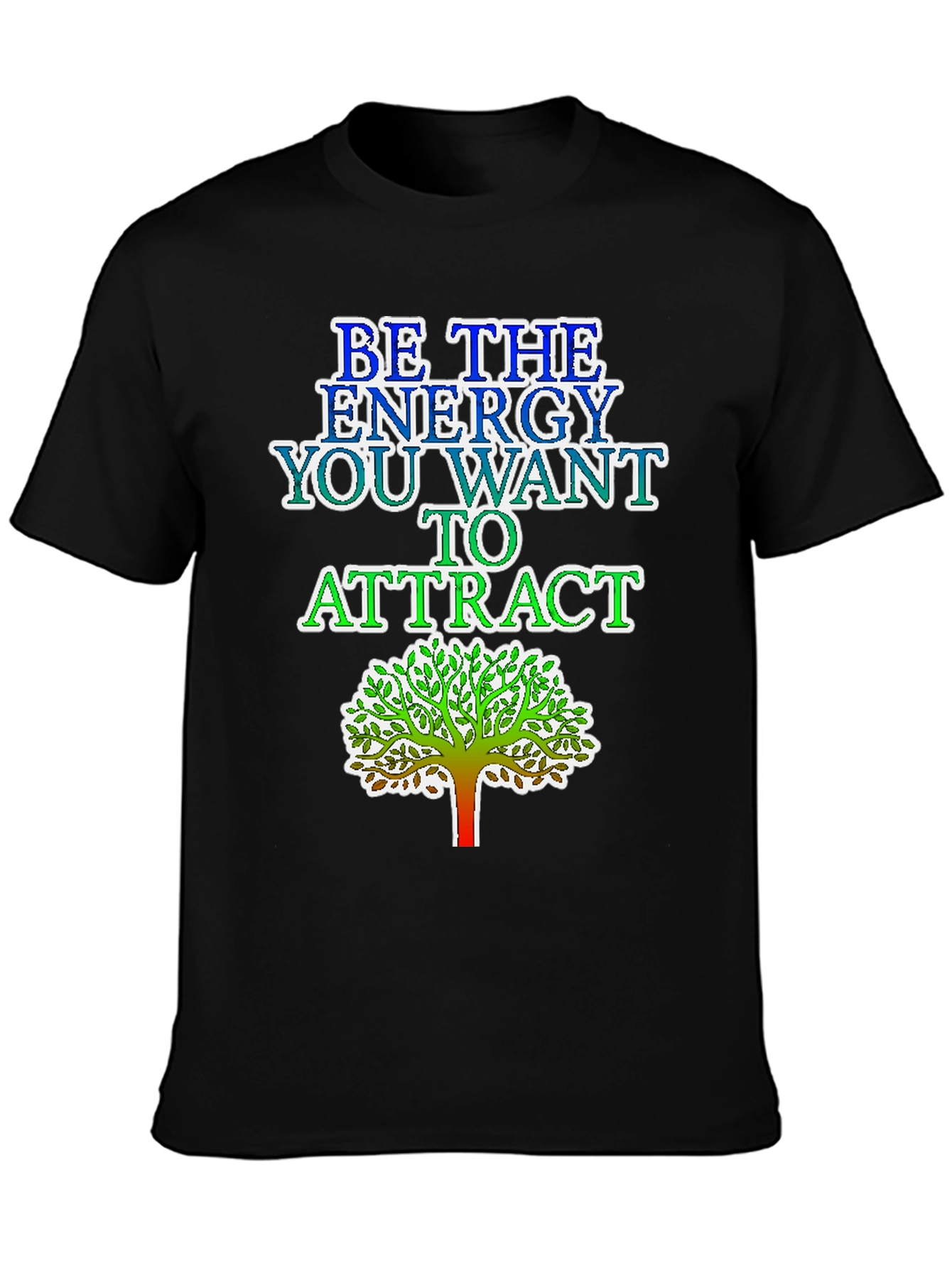 Energy Tree Graphic Tee - Black Casual T-Shirt