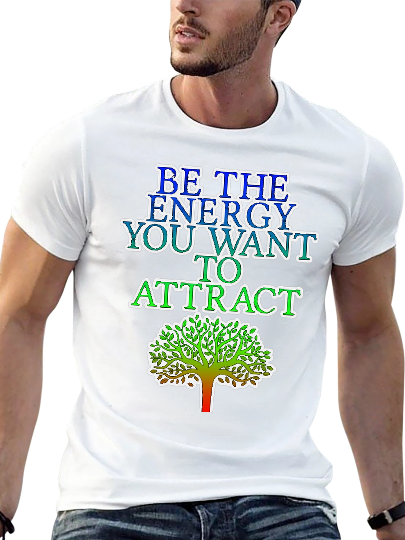 Energy Tree Graphic Tee - Black Casual T-Shirt