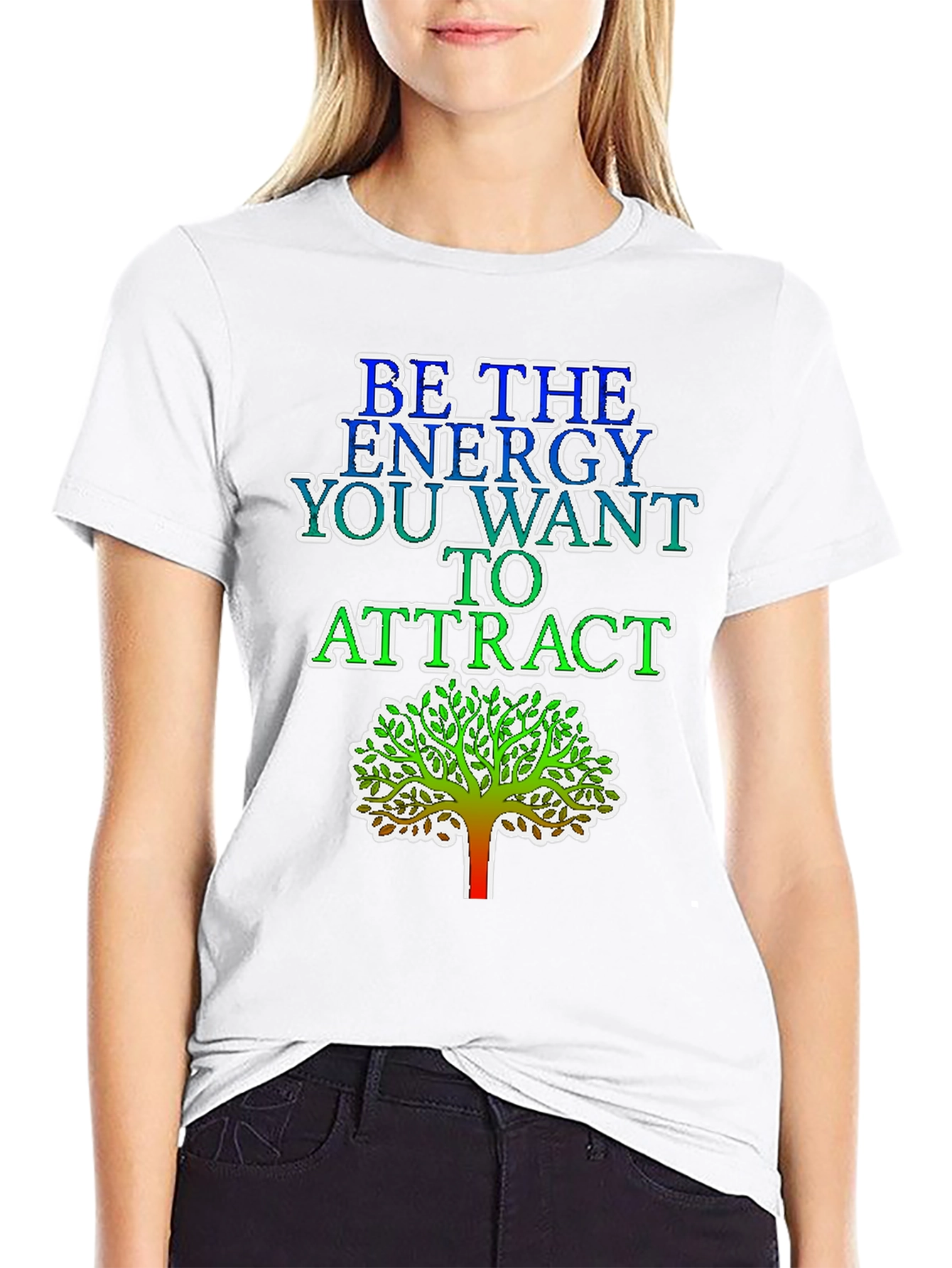 Energy Tree Graphic Tee - Black Casual T-Shirt