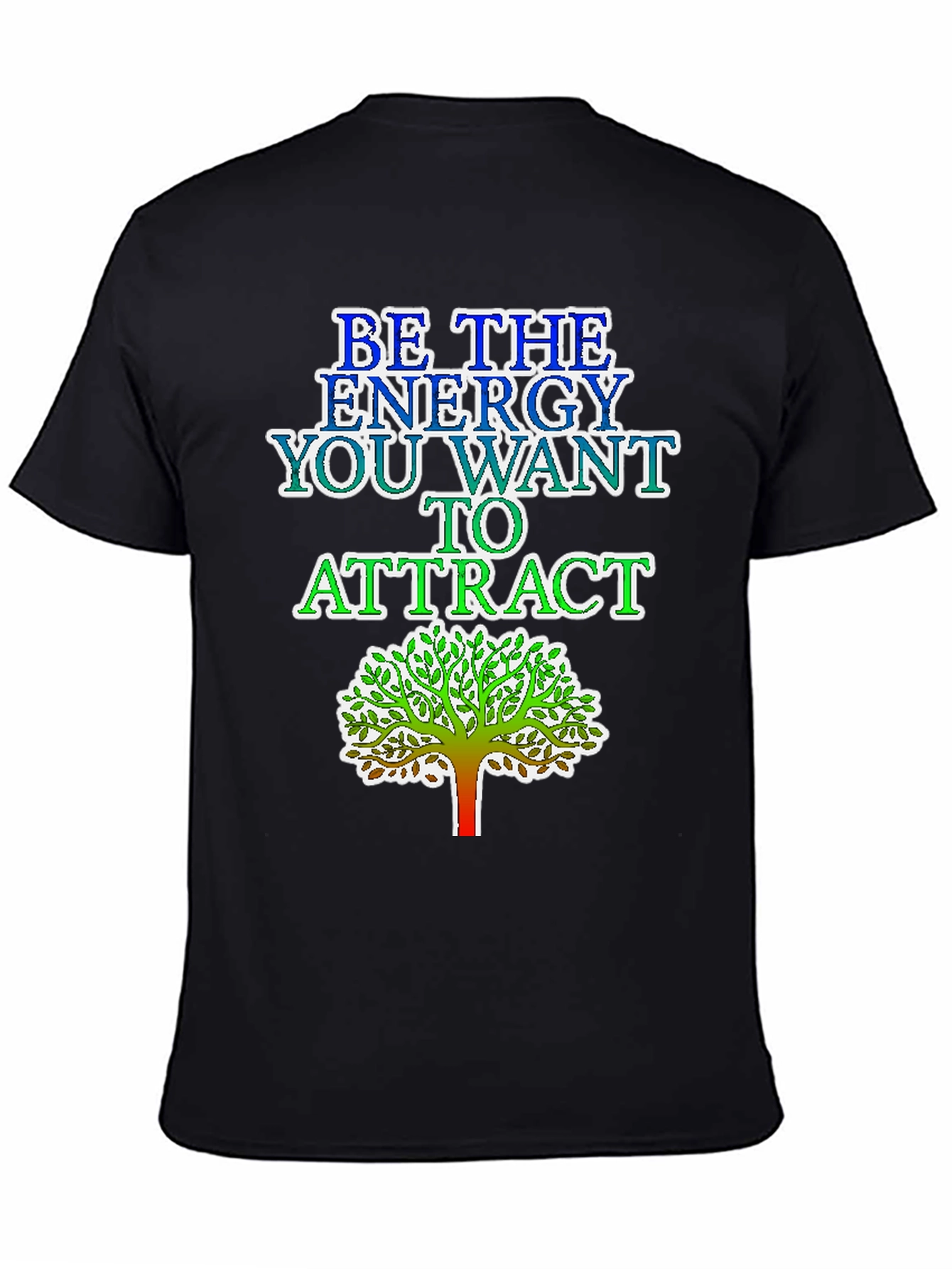 Energy Tree Graphic Tee - Black Casual T-Shirt