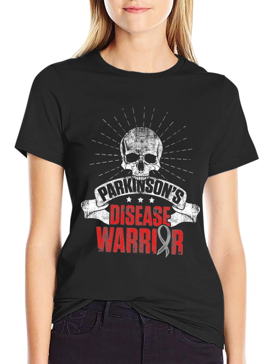Parkinsons Disease Warrior T-Shirt - Skull Design
