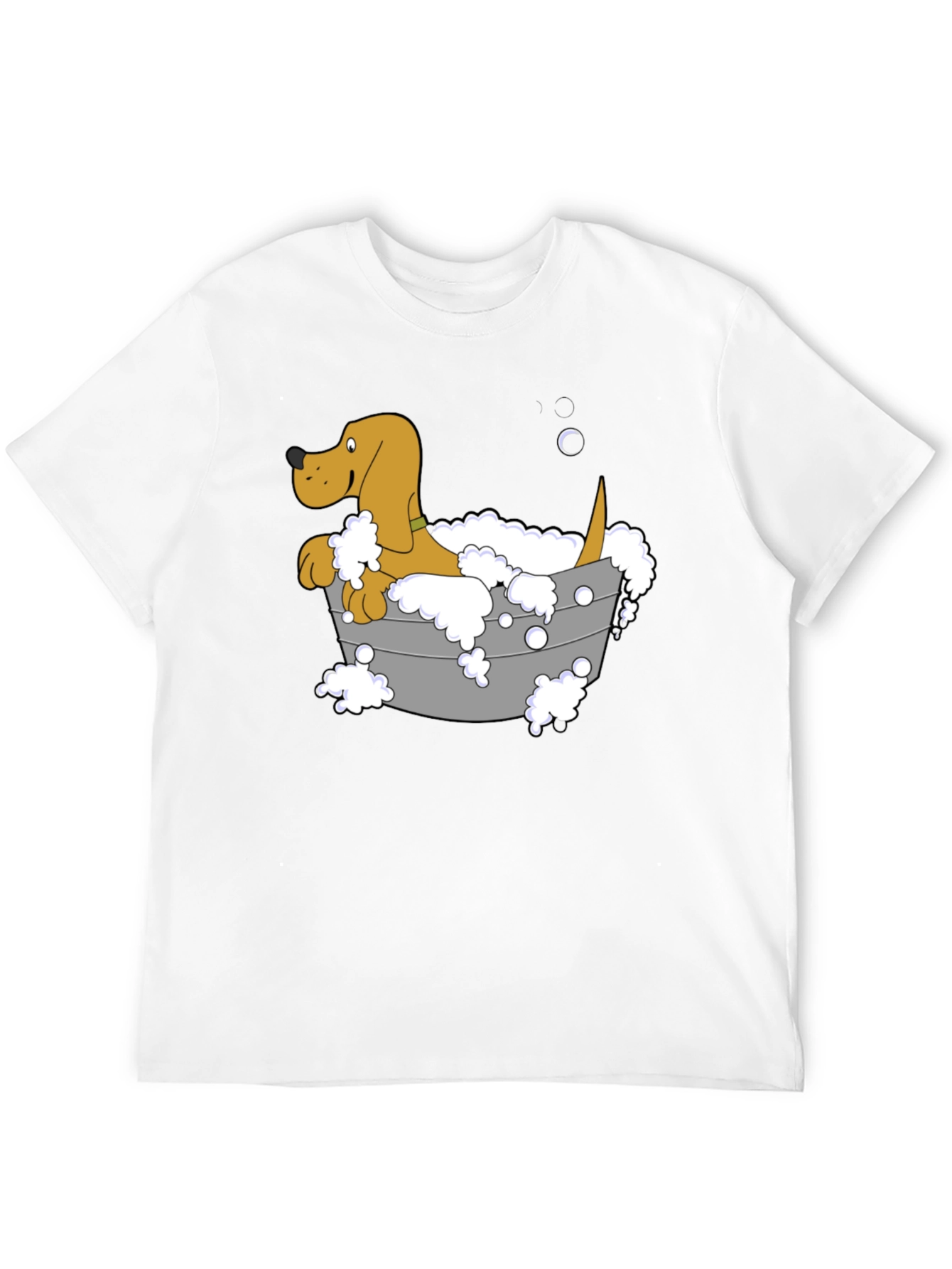 Dog in Tub Graphic Tee - Unisex Black T-Shirt