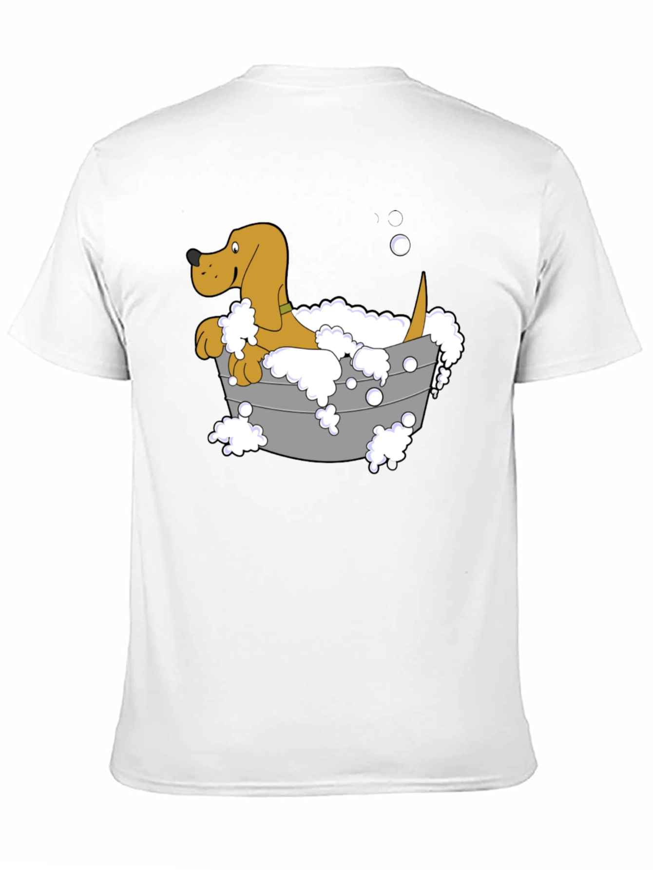 Dog in Tub Graphic Tee - Unisex Black T-Shirt