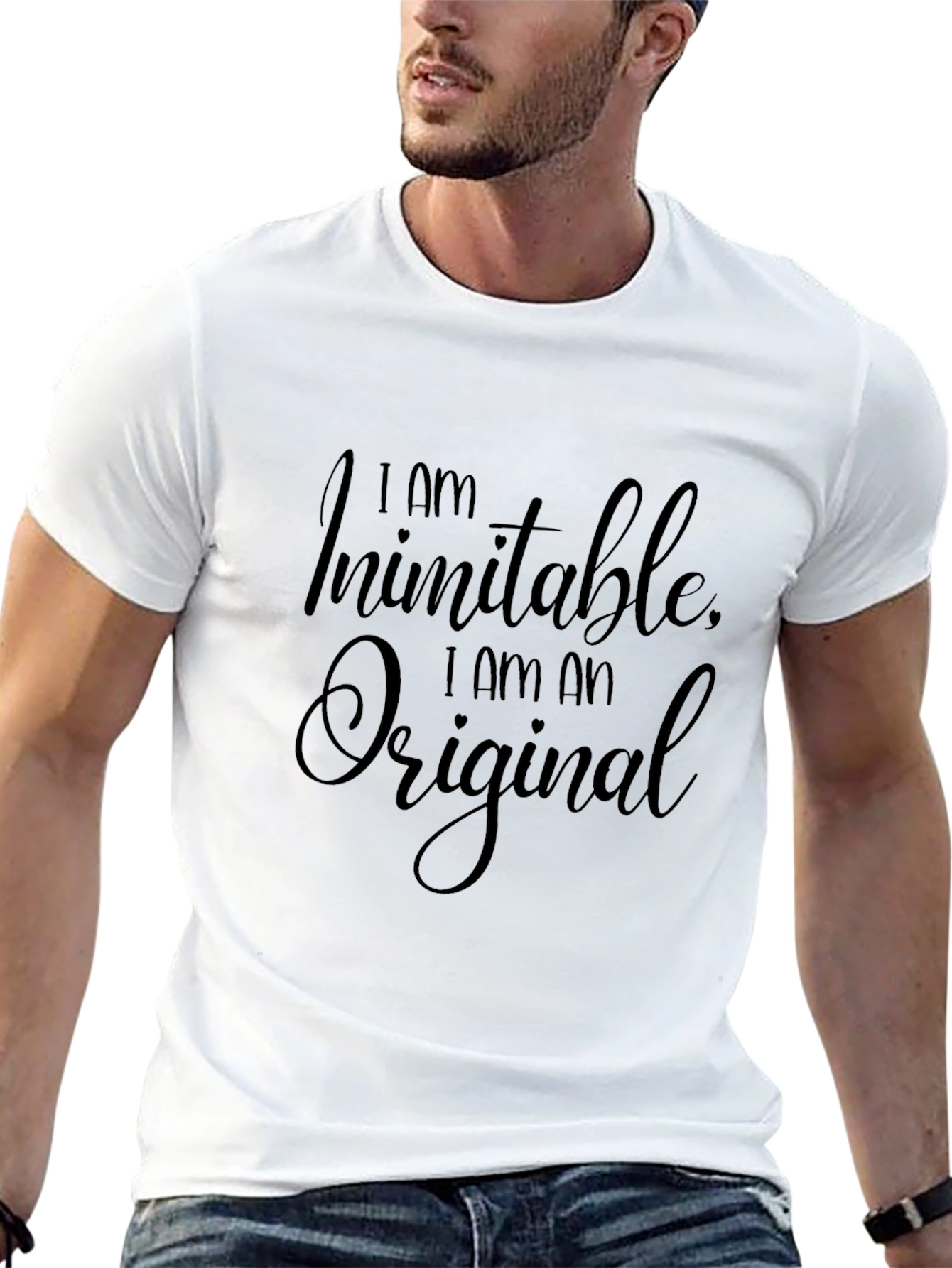 Inimitable Original Black Graphic T-Shirt