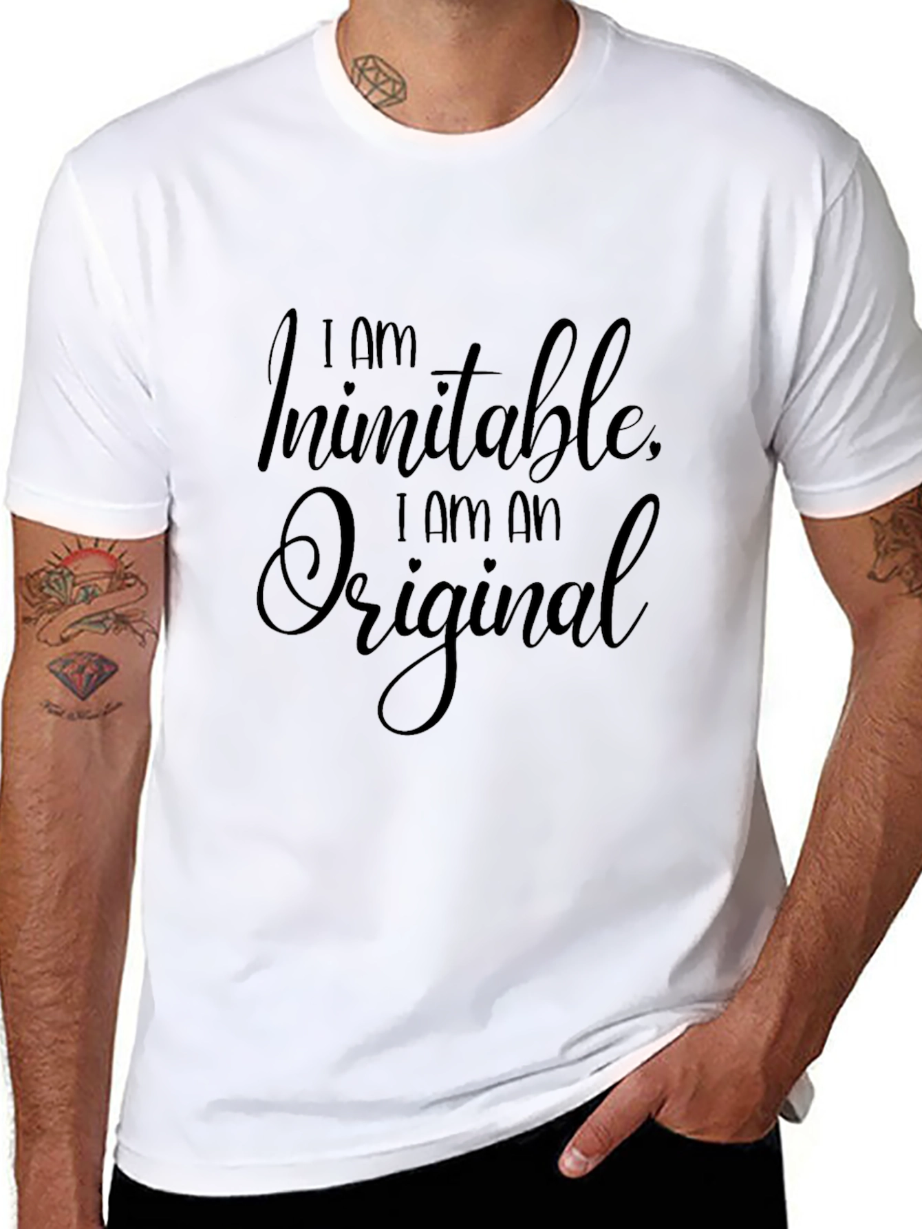 Inimitable Original Black Graphic T-Shirt