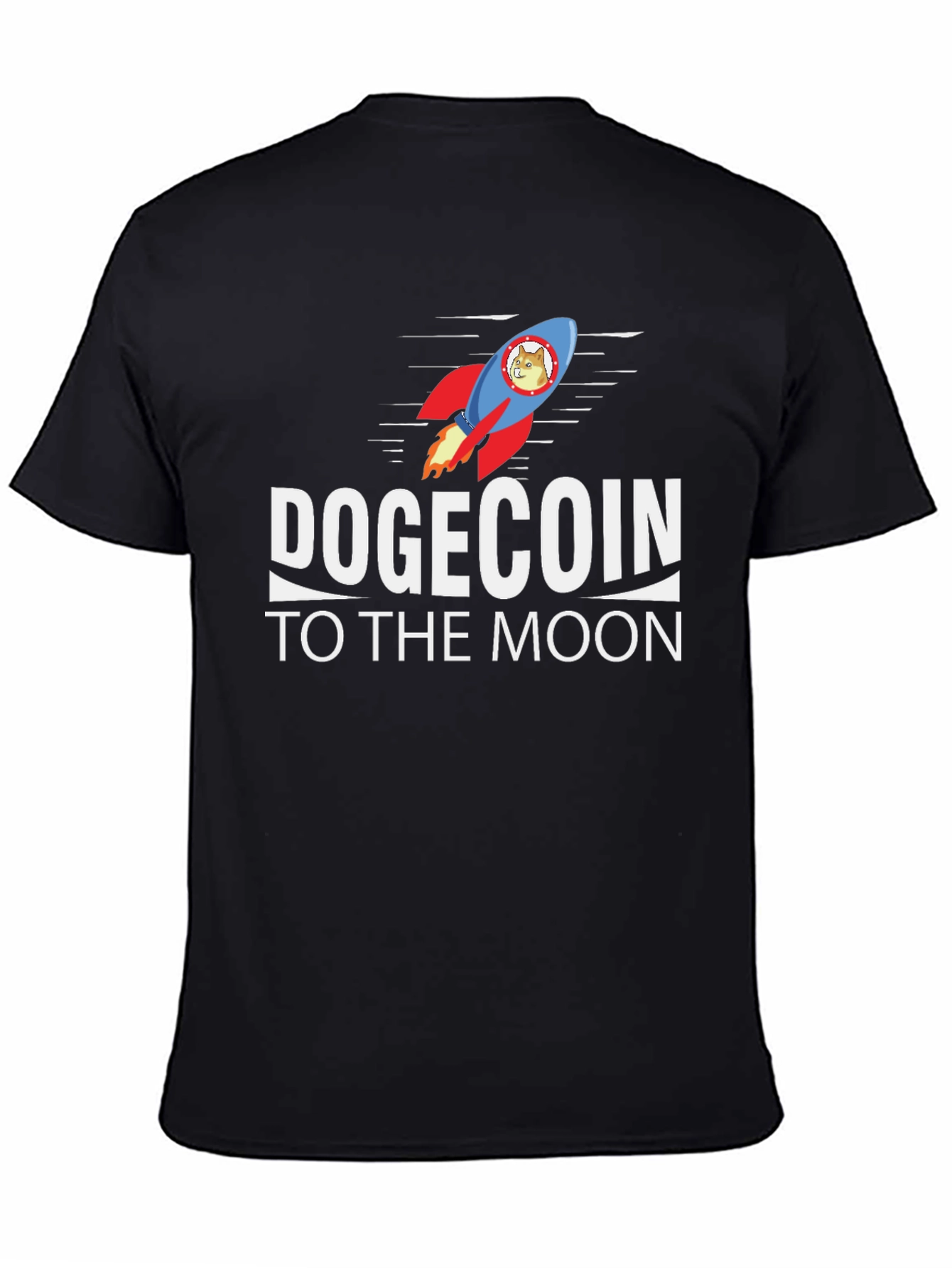 DogeCoin To The Moon Black T-Shirt