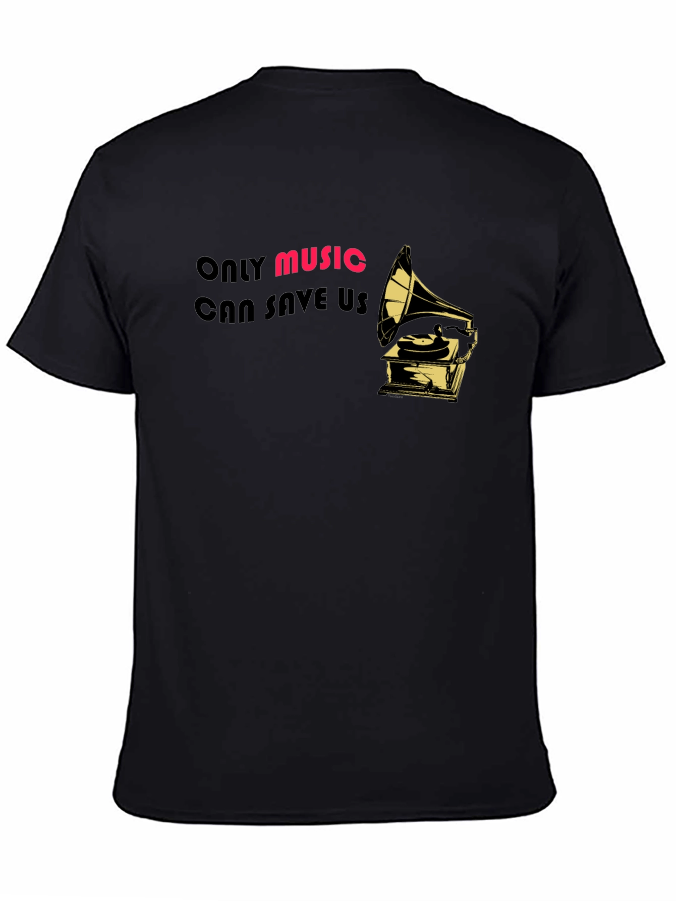 Only Music Can Save Us T-Shirt - Black