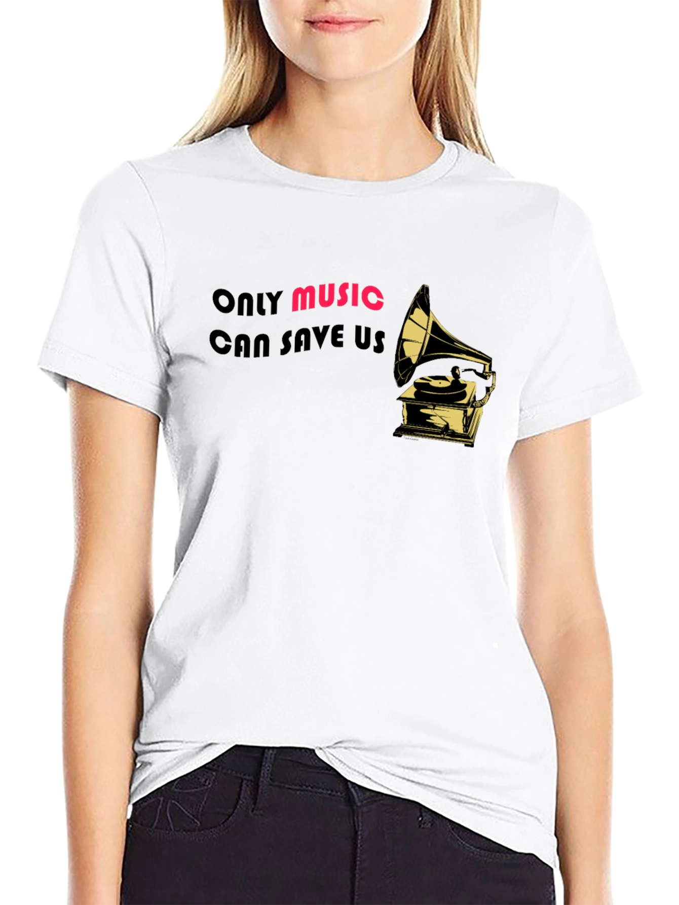 Only Music Can Save Us T-Shirt - Black