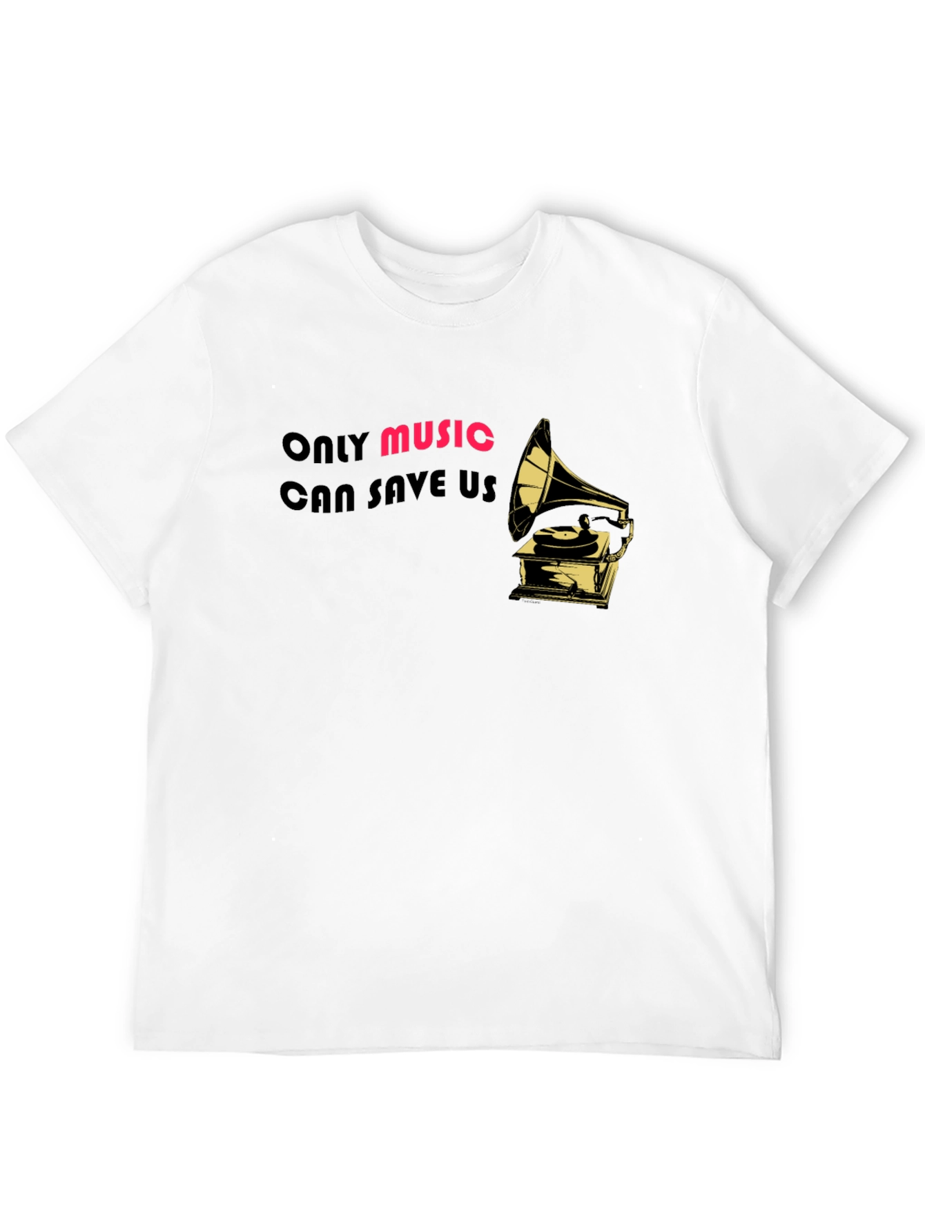 Only Music Can Save Us T-Shirt - Black