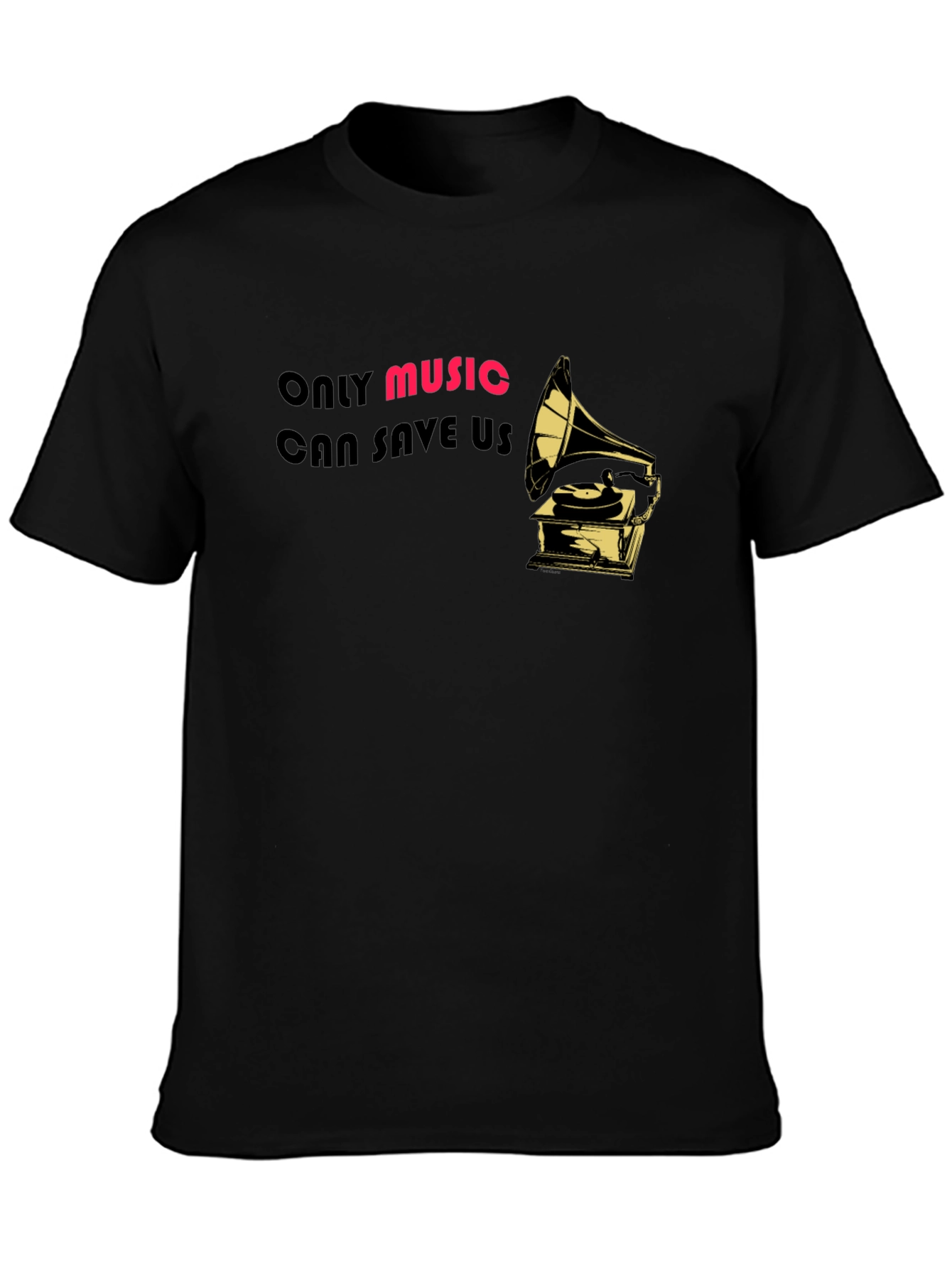 Only Music Can Save Us T-Shirt - Black