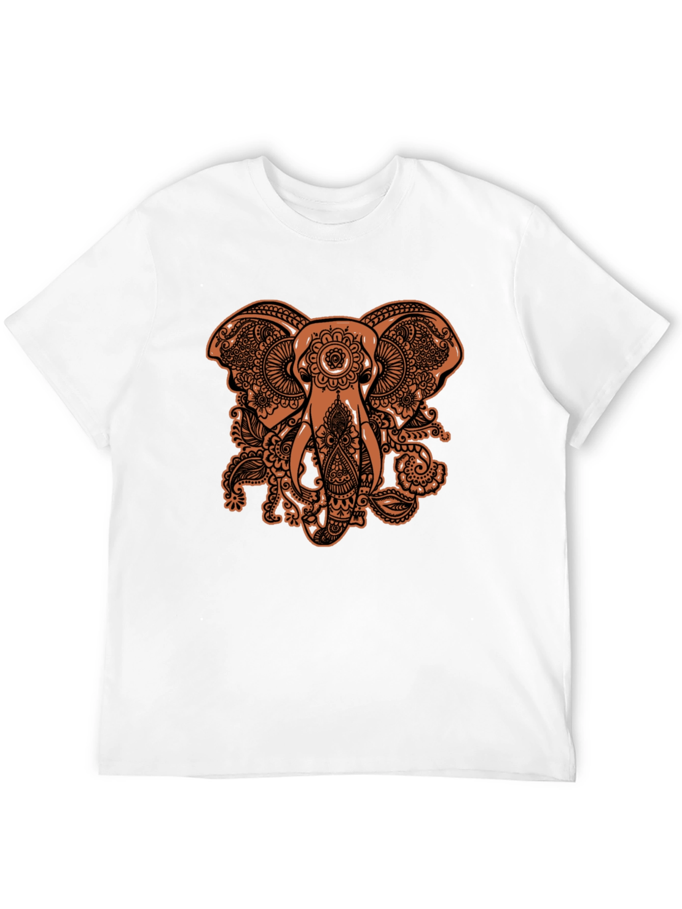 Elephant Paisley Graphic Tee - Black