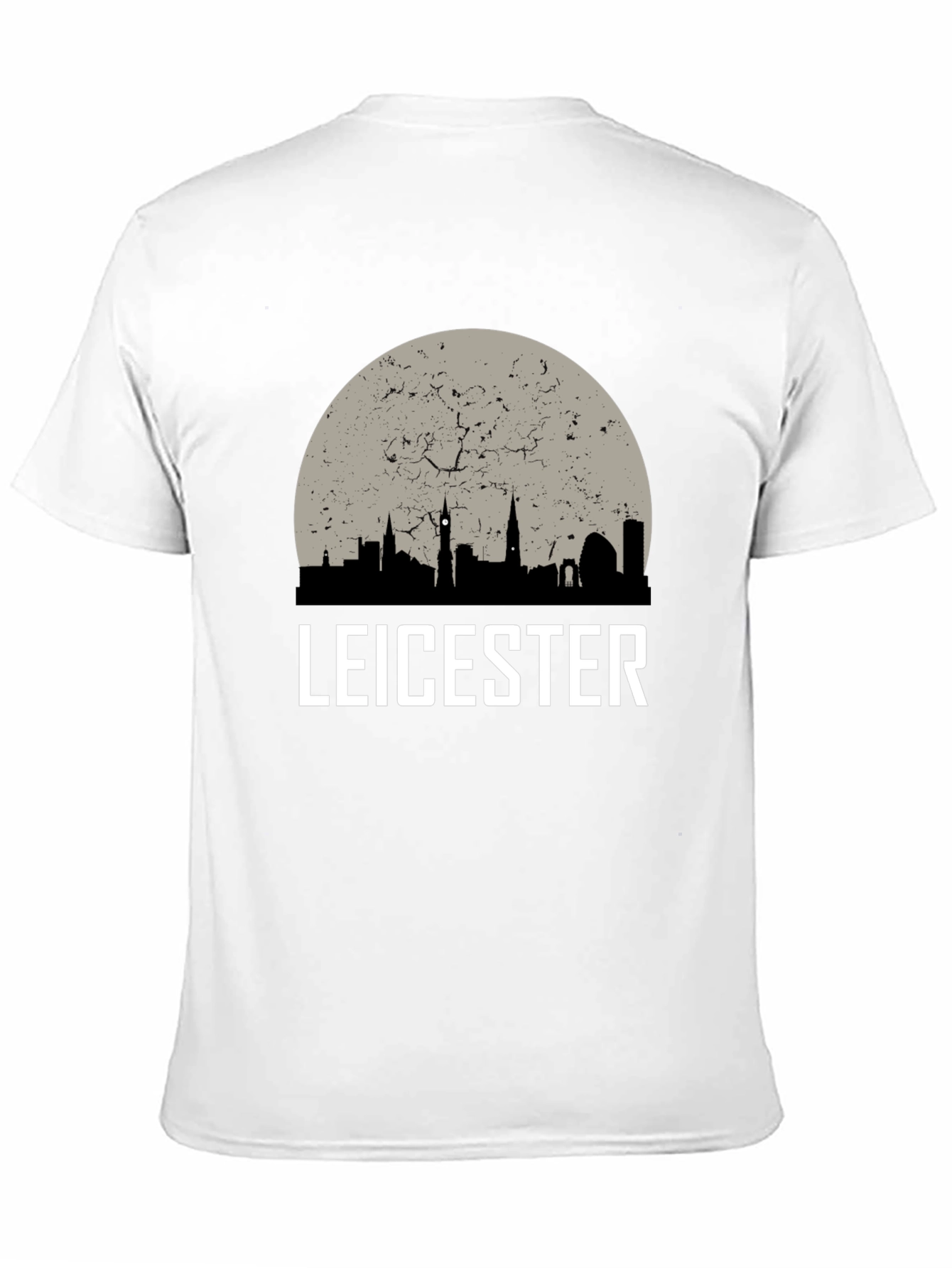 Leicester Cityscape Mens Black T-Shirt
