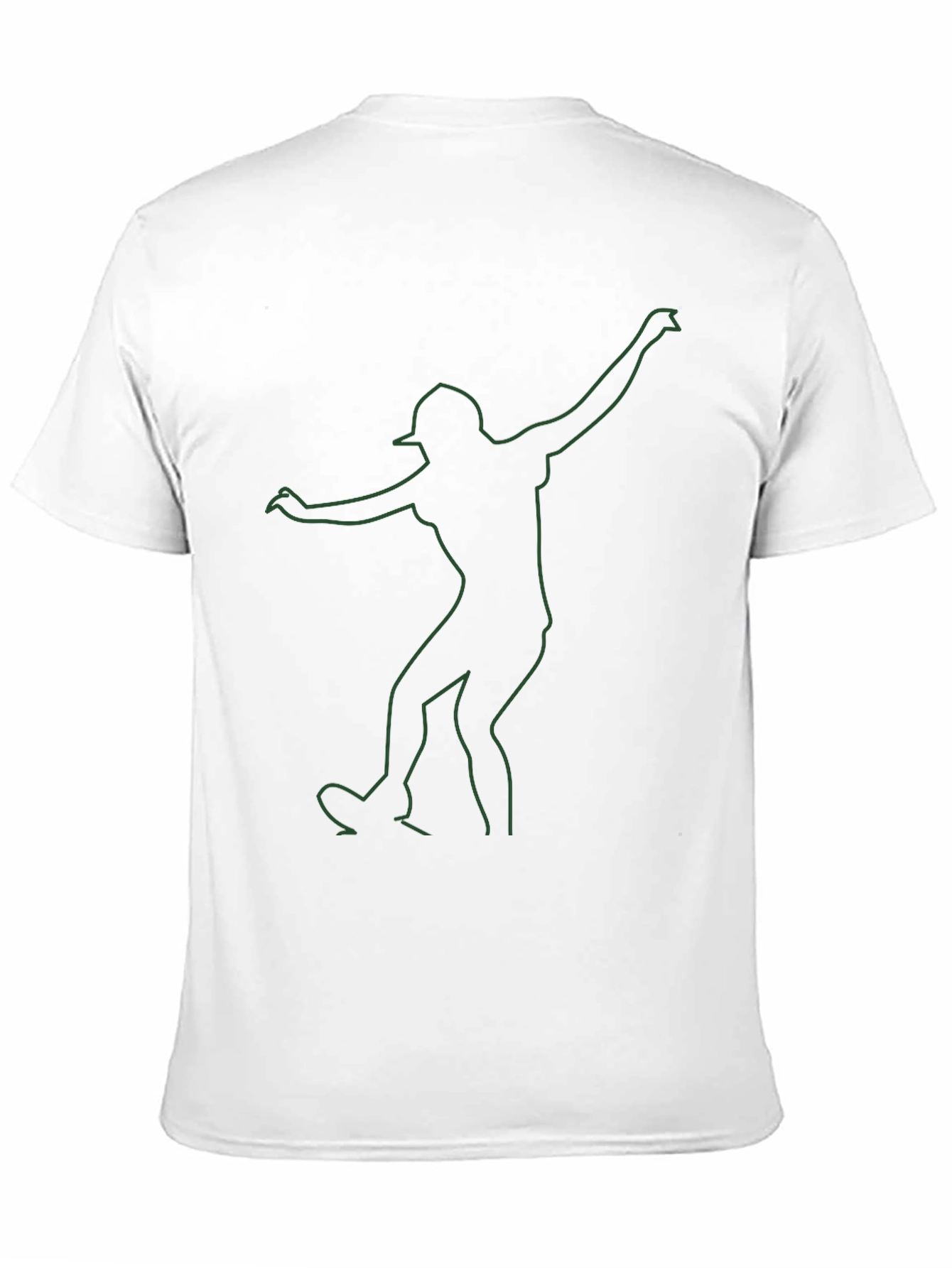 Mens Black T-Shirt with Green Dancer Graphic