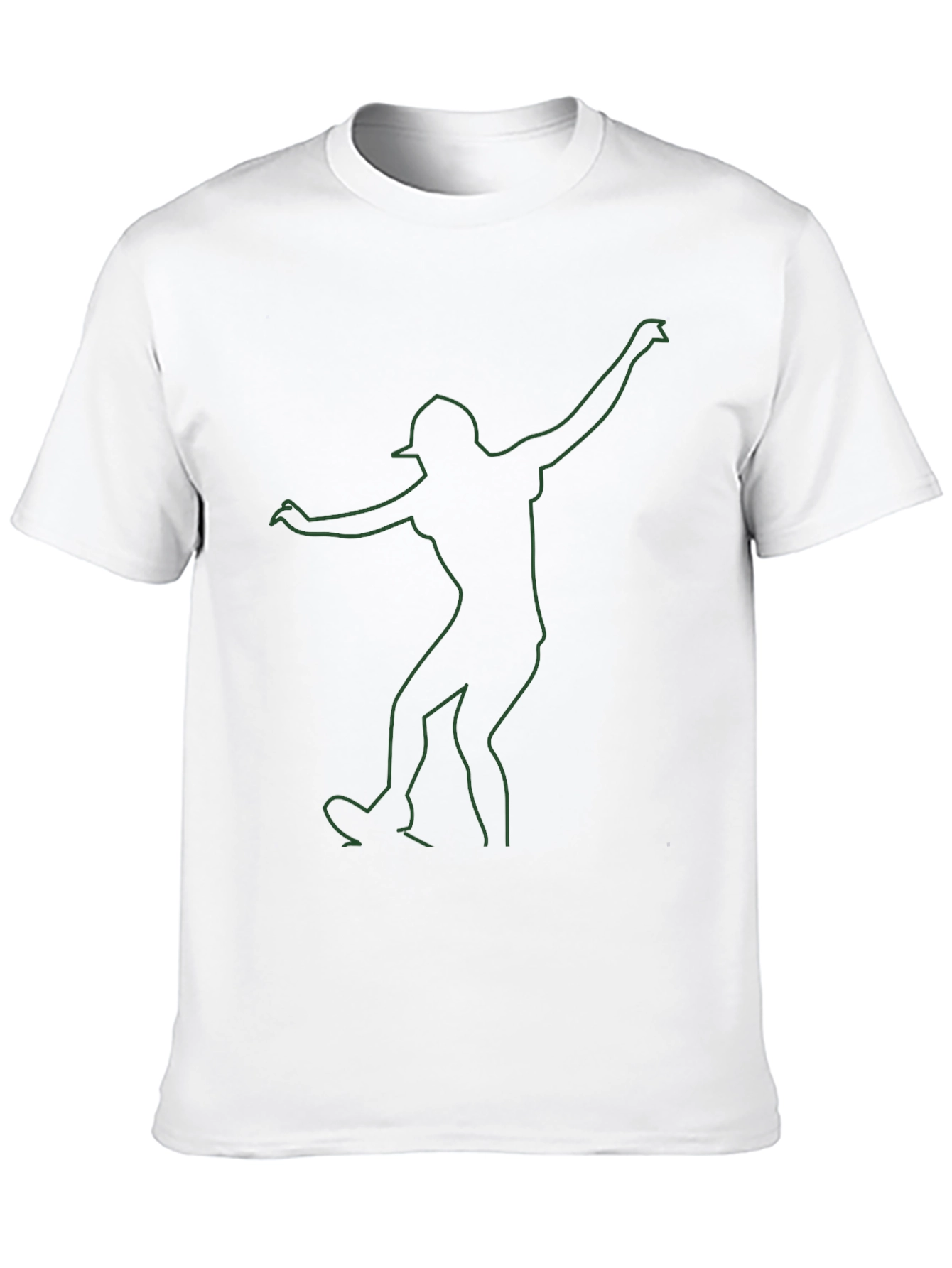 Mens Black T-Shirt with Green Dancer Graphic
