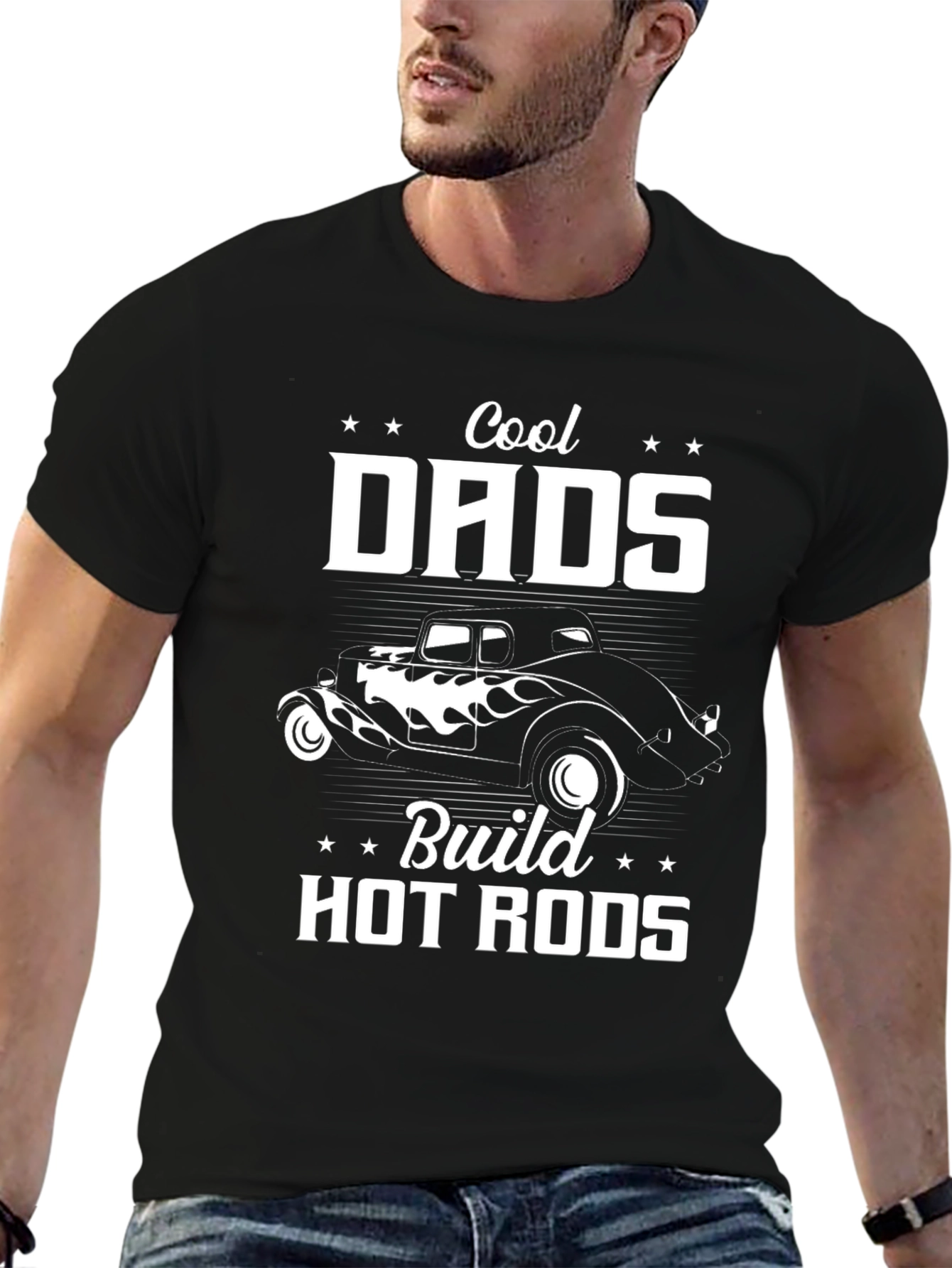 Cool Dads Build Hot Rods Graphic T-Shirt