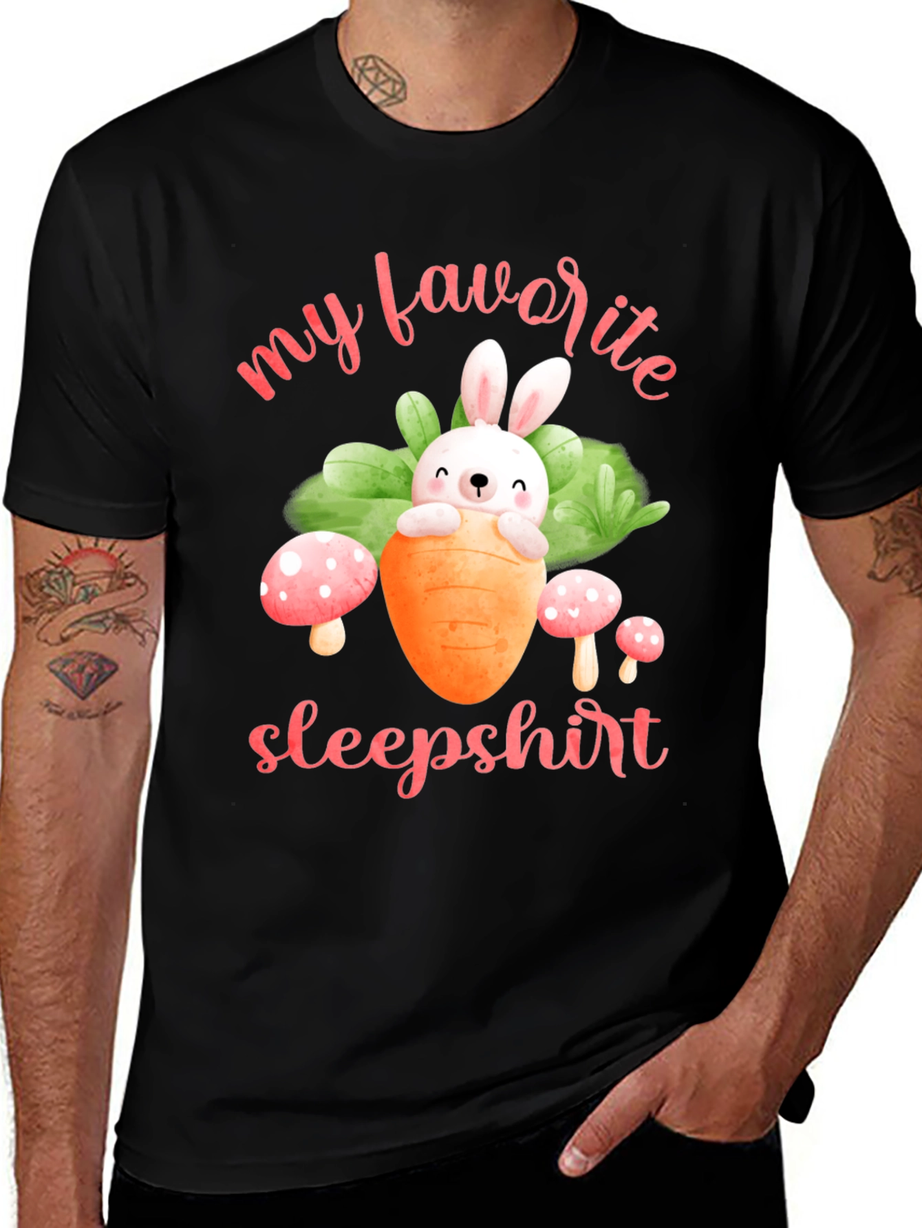 Cute Bunny Carrot Sleepshirt T-Shirt