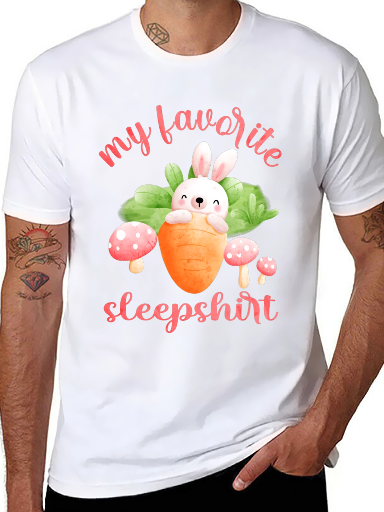 Cute Bunny Carrot Sleepshirt T-Shirt