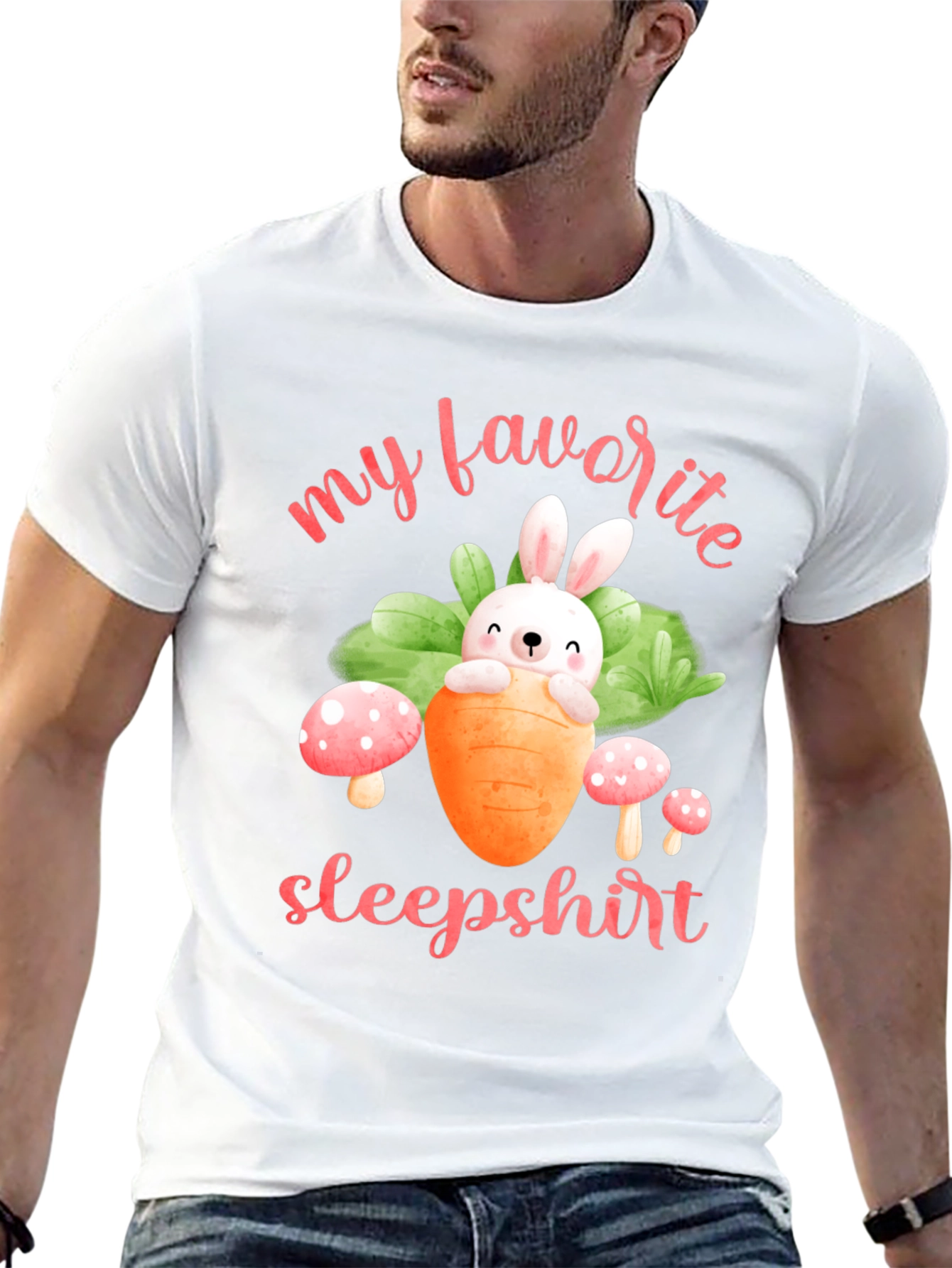Cute Bunny Carrot Sleepshirt T-Shirt